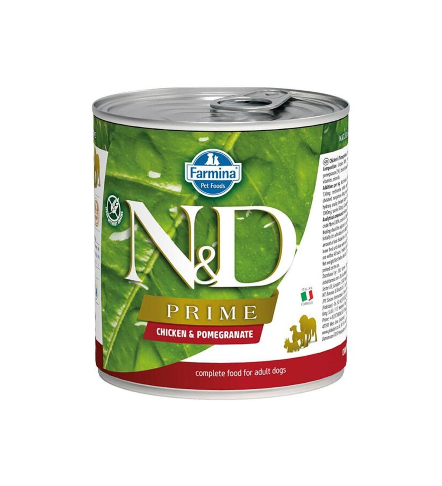 N & D Prime Chicken and Pomegranate Adult Canned Dog Food 285 Gr - Petshopundan