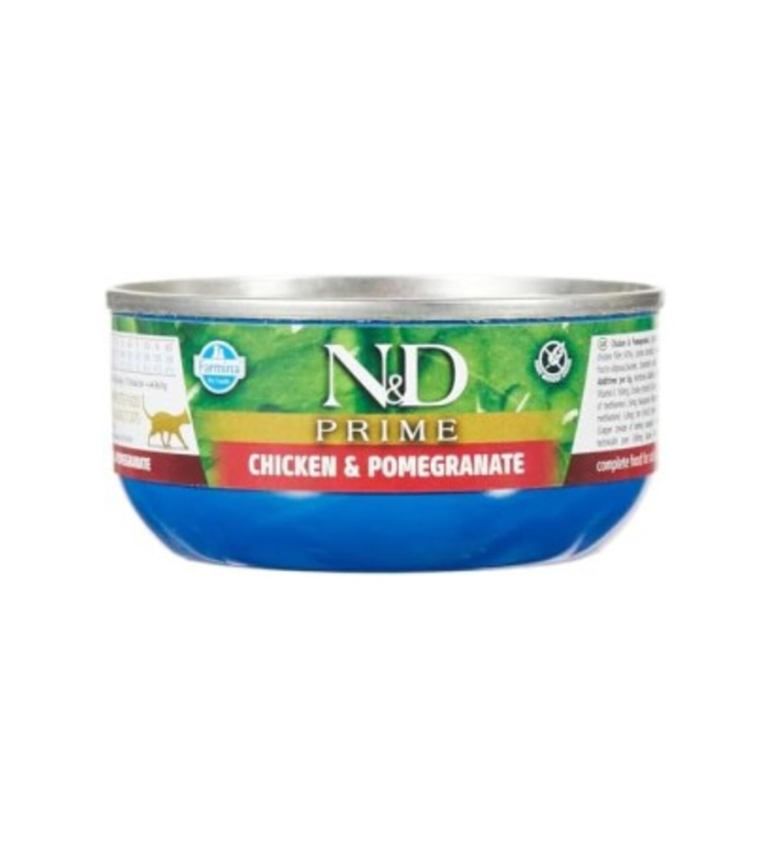 N & D Prime Wet Cat Food Chicken & Pomegranate Adult 70 G