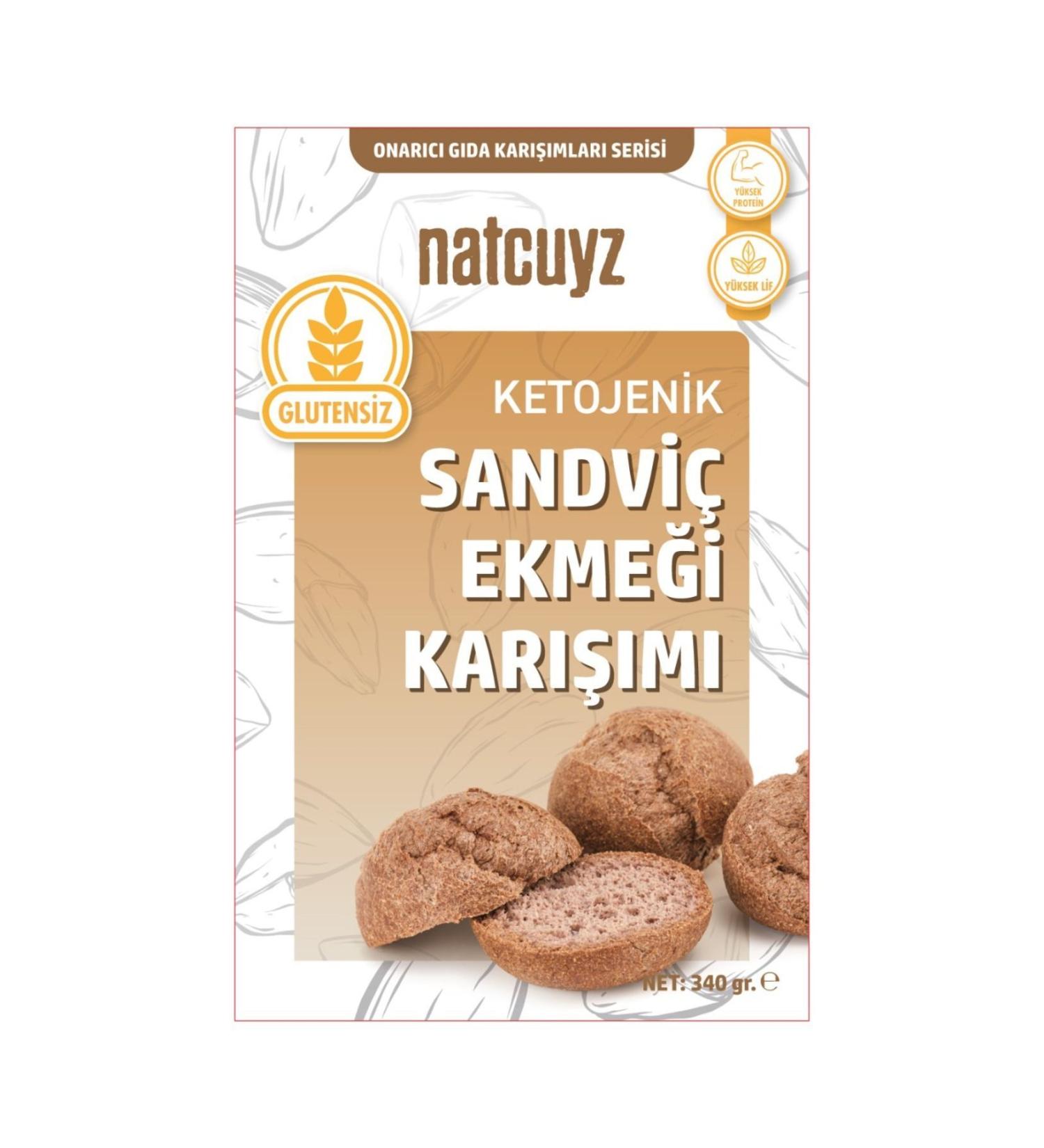 NATCUYZ Ketogenic Gluten Free Sandwich Bread Mix 340gr