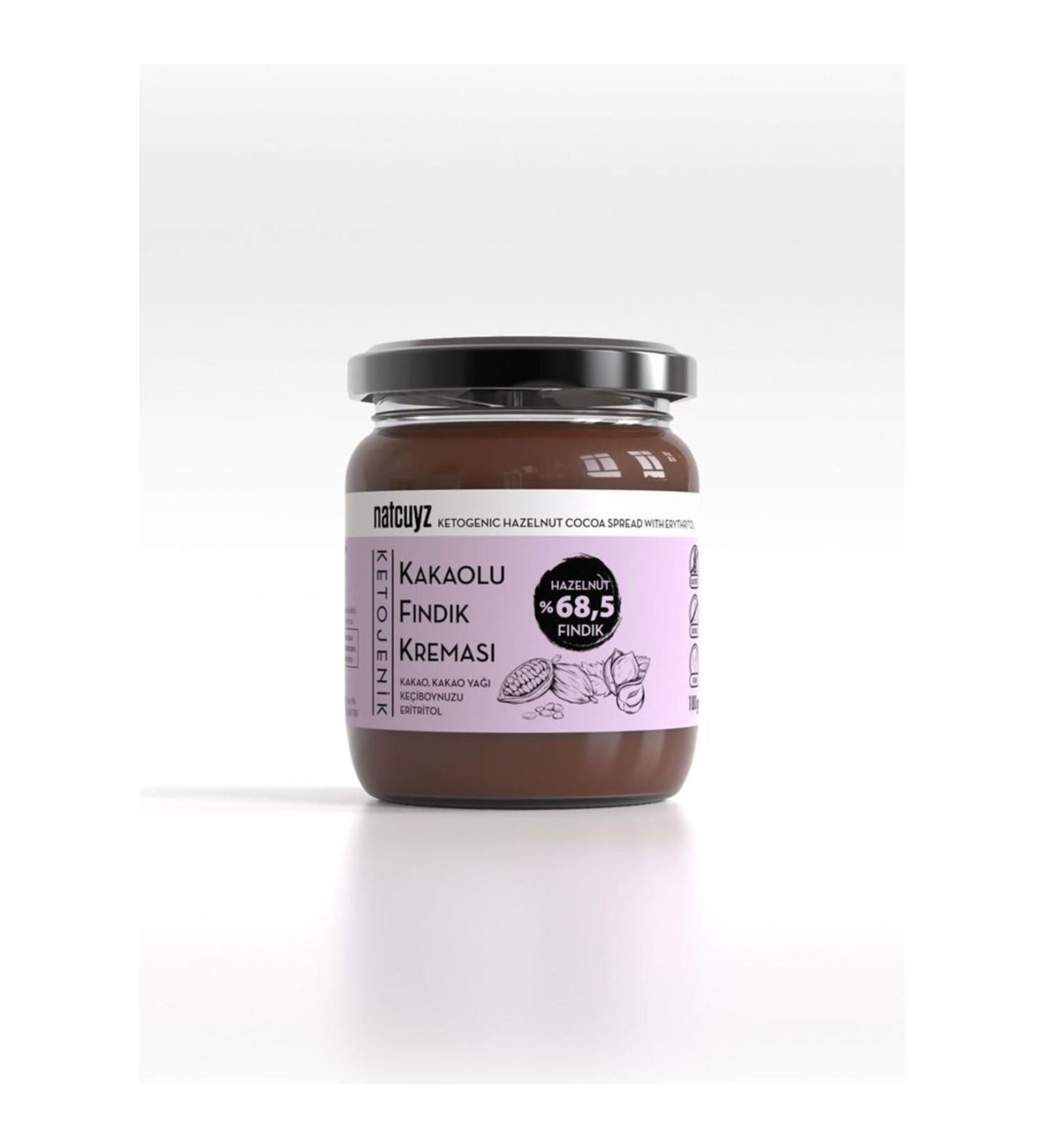 NATCUYZ Ketogenic Gluten-Free Vegan Cocoa Hazelnut Cream 180 G