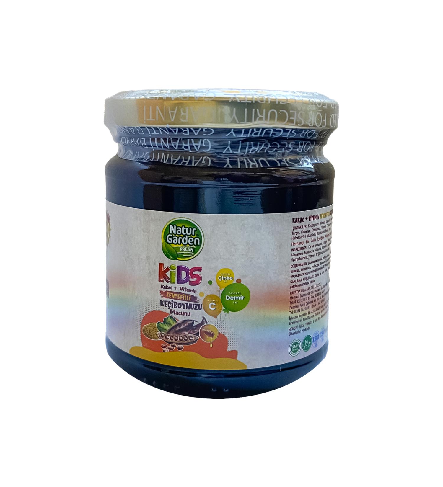 Natur Garden Kids Cocoa + Vitamin Ginger Carob Paste 240 gr - Buy Online on GoSupps.com