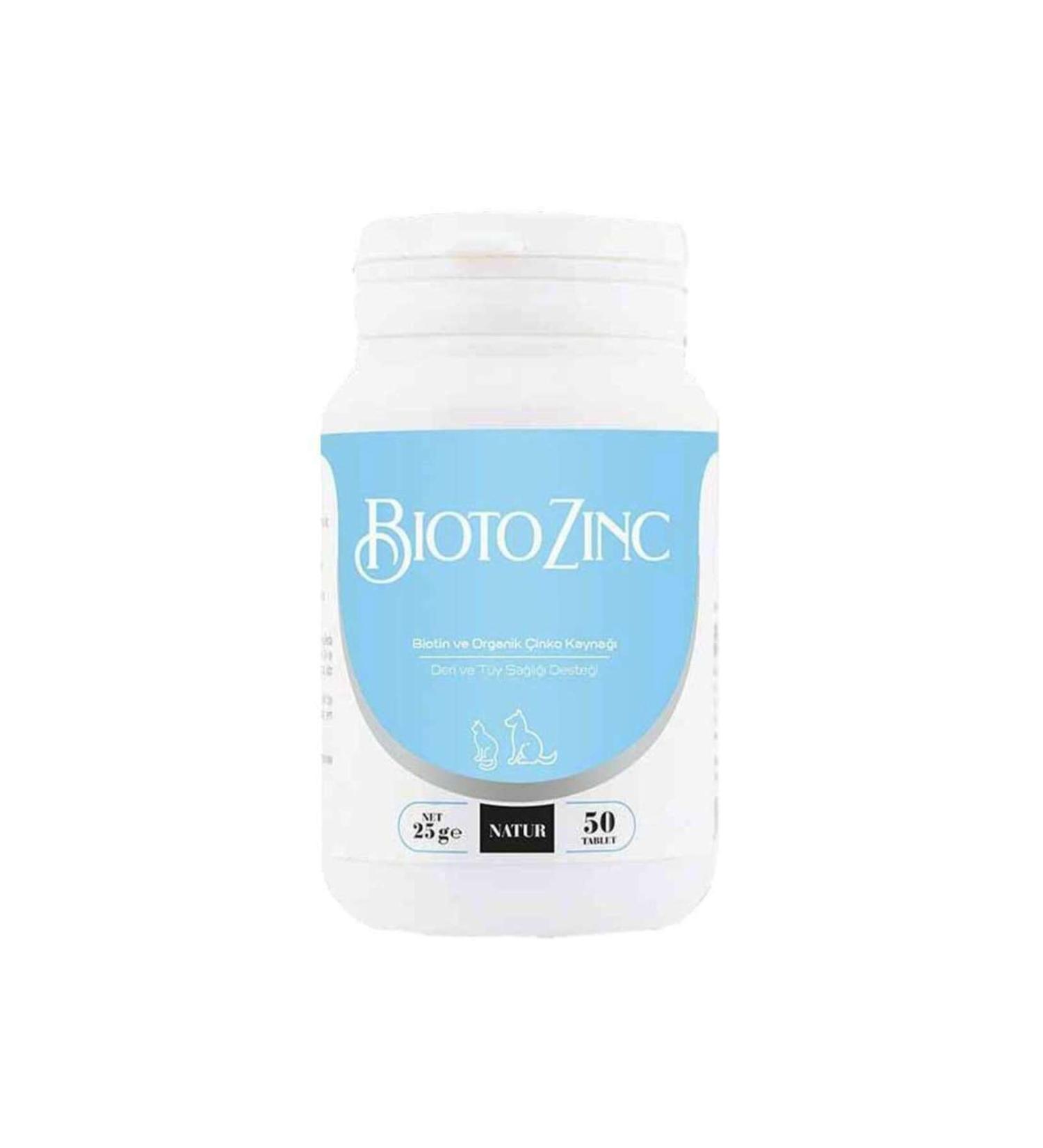 Natur Natur Biotozinc Skin and Fur Health Support for Cats and Dogs 50 Tablets (stt:07/2026)