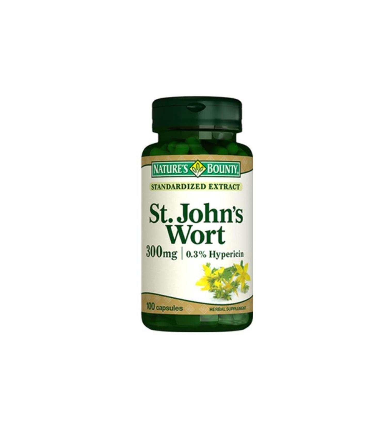 Natures Bounty St. Johns Wort 300 Mg Food Supplement 100 Capsules
