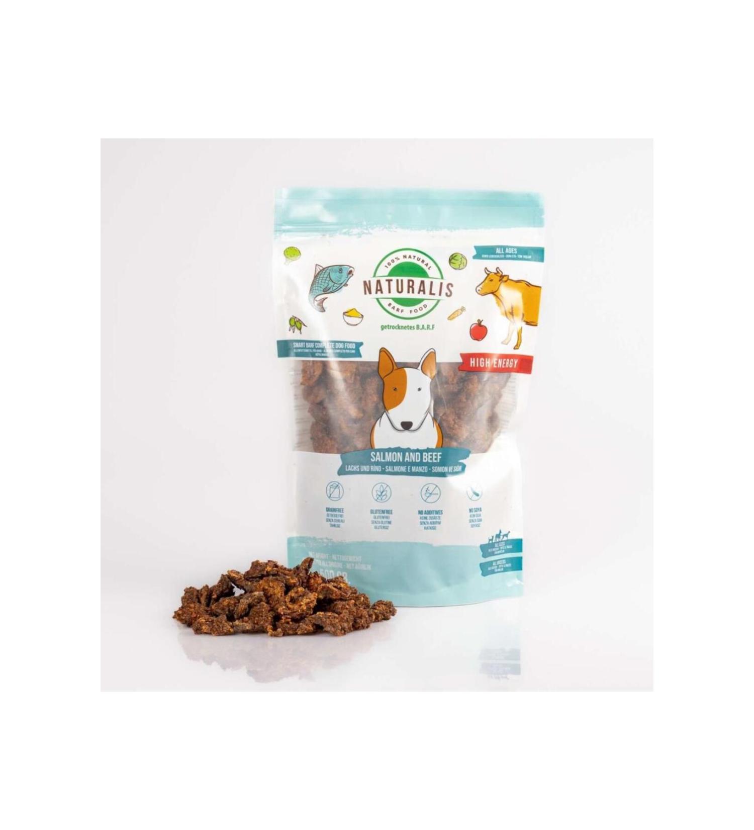 Naturalis Smart Barf Dried Salmon and Beef Dog Food 500 gr (STT:08/2024)