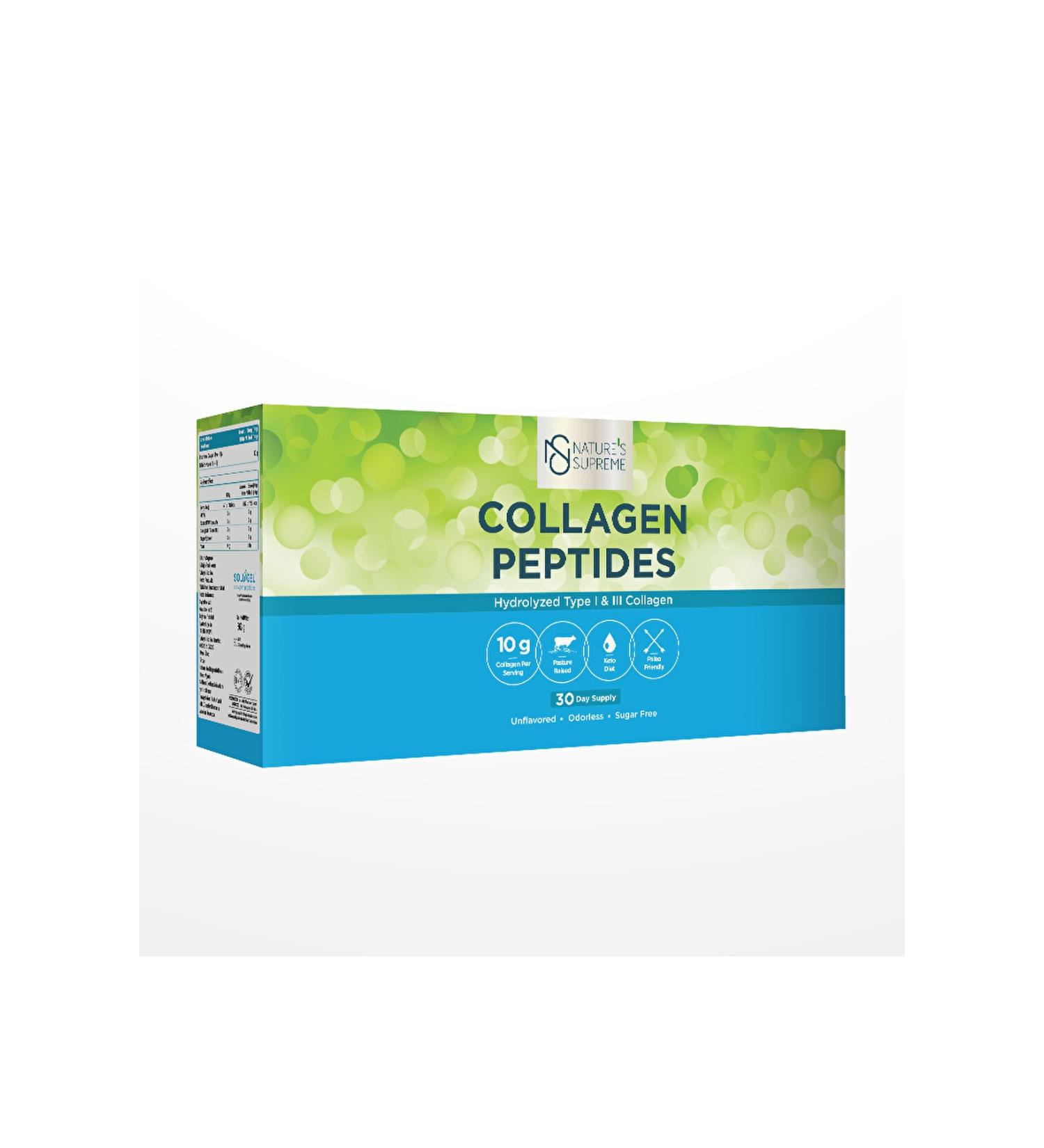 Natures Supreme Collagen Peptides 30 Sachets Unflavored - Buy Online on GoSupps.com