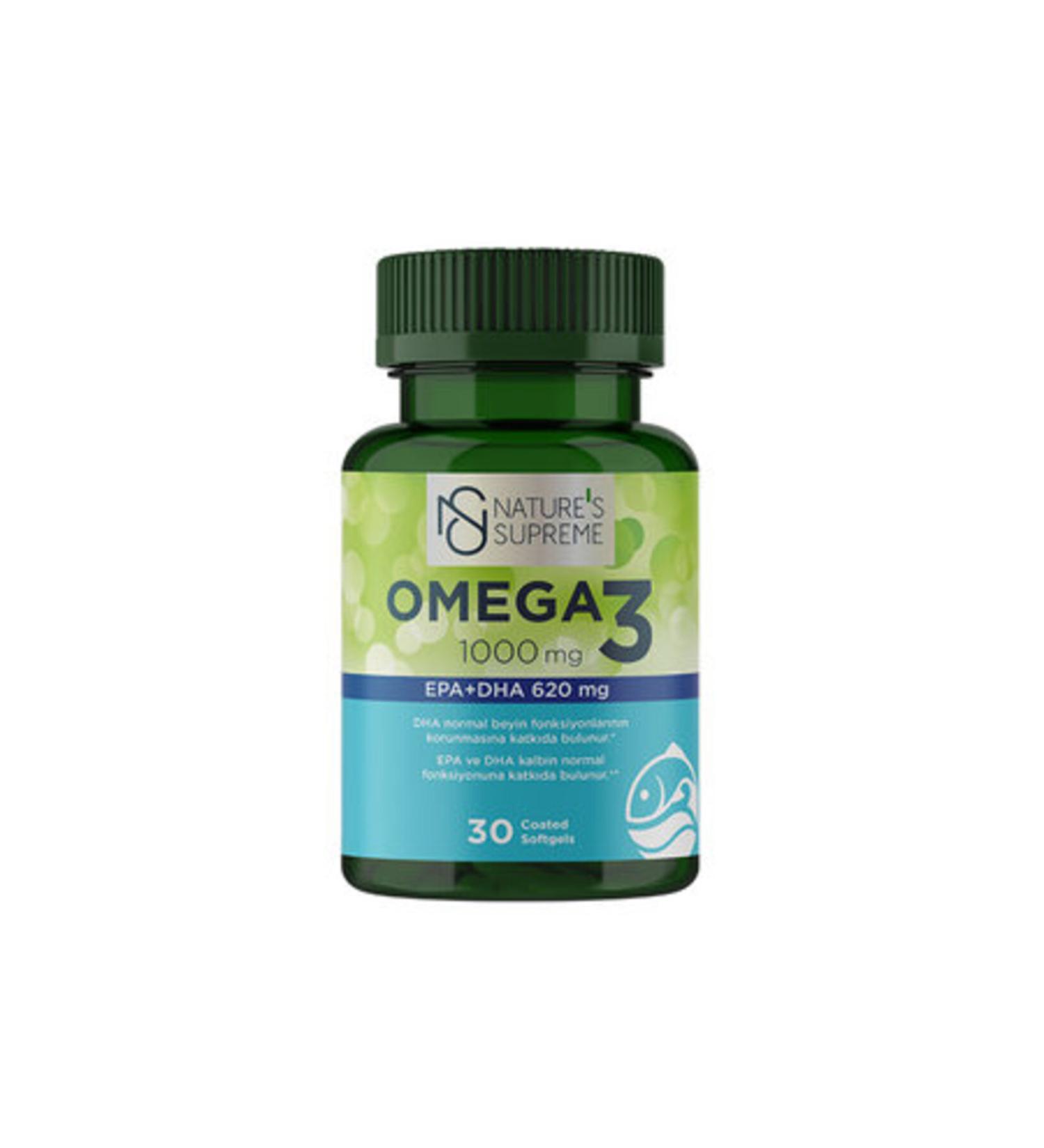 Nature's Supreme Omega 3 1000 Mg 30 Capsules