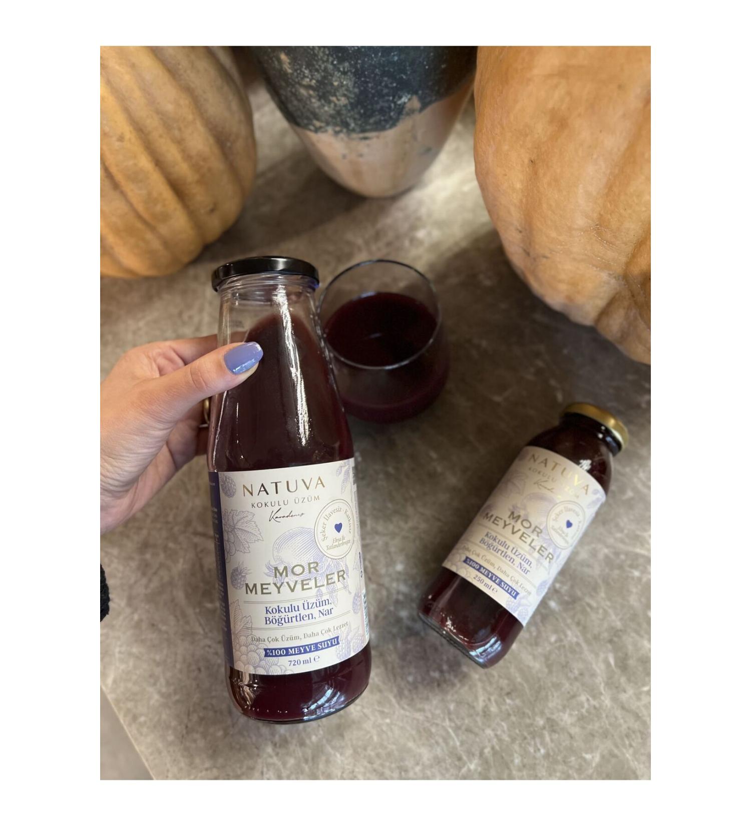 NATUVA Purple Fruits 100% Fruit Juice 720 ml (Scented Grape Blackberry Pomegranate) - Buy Online on GoSupps.com