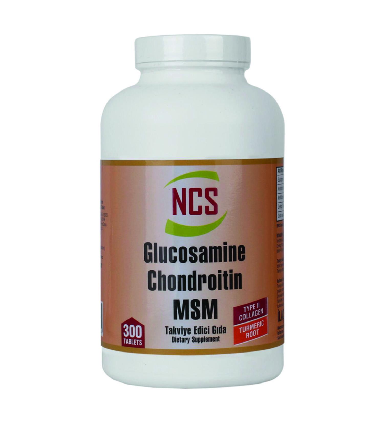 Ncs Glucosamine Chondroitin 300 Tablets Msm Turmeric