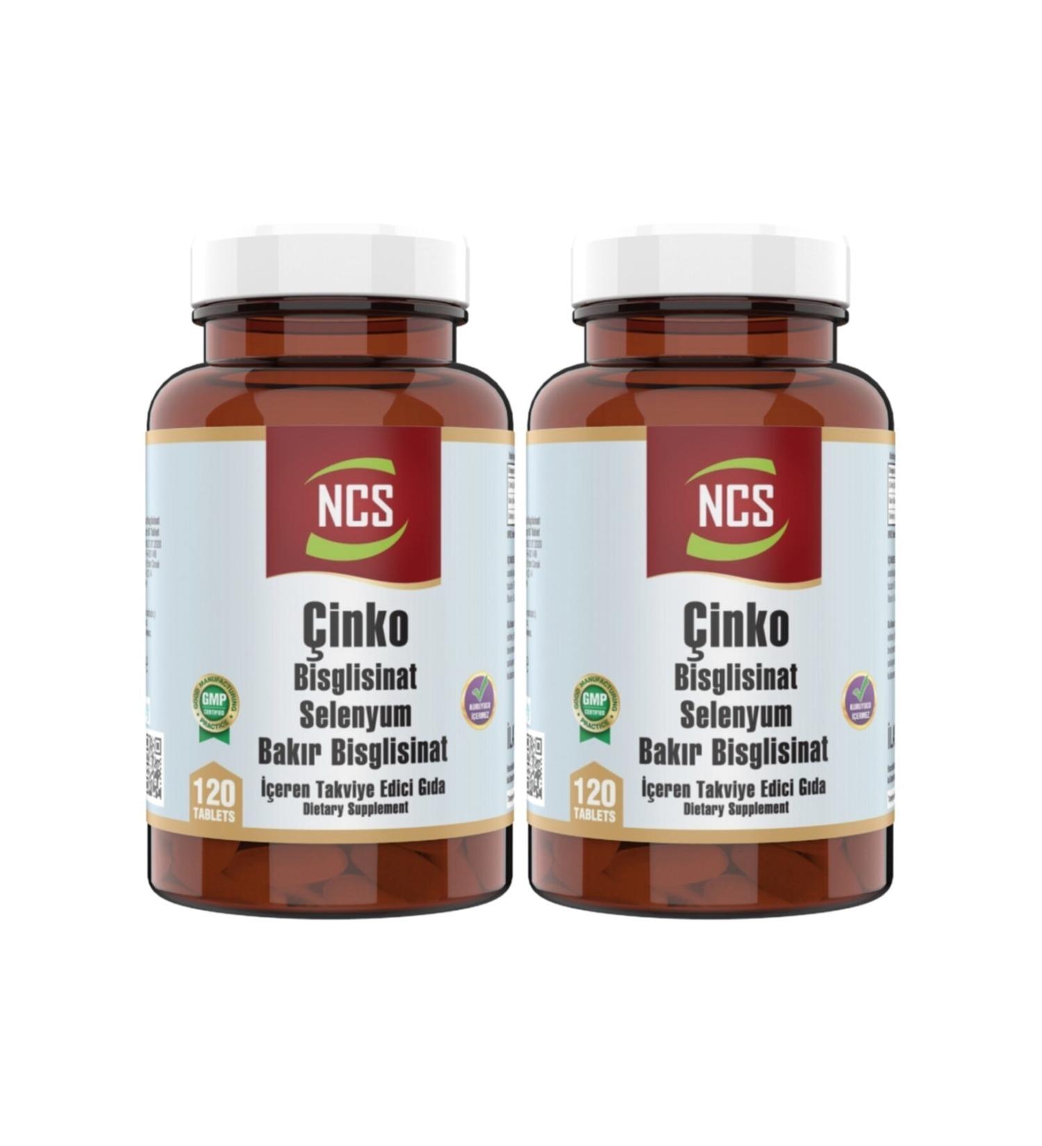 Ncs Zinc Bisglycinate & Copper Selenium Zinc 2 X 120 Tablets