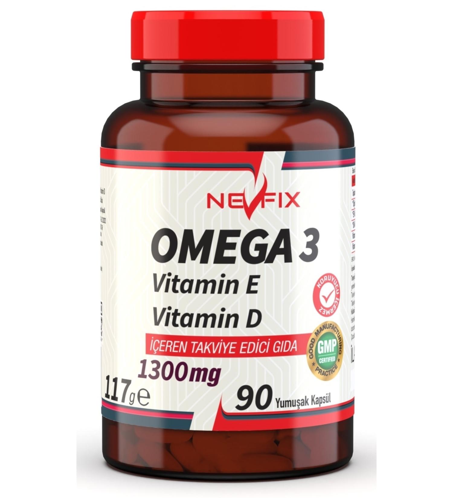 Nevfix Omega 3 Fish Oil 1300 Mg 90 Softgels