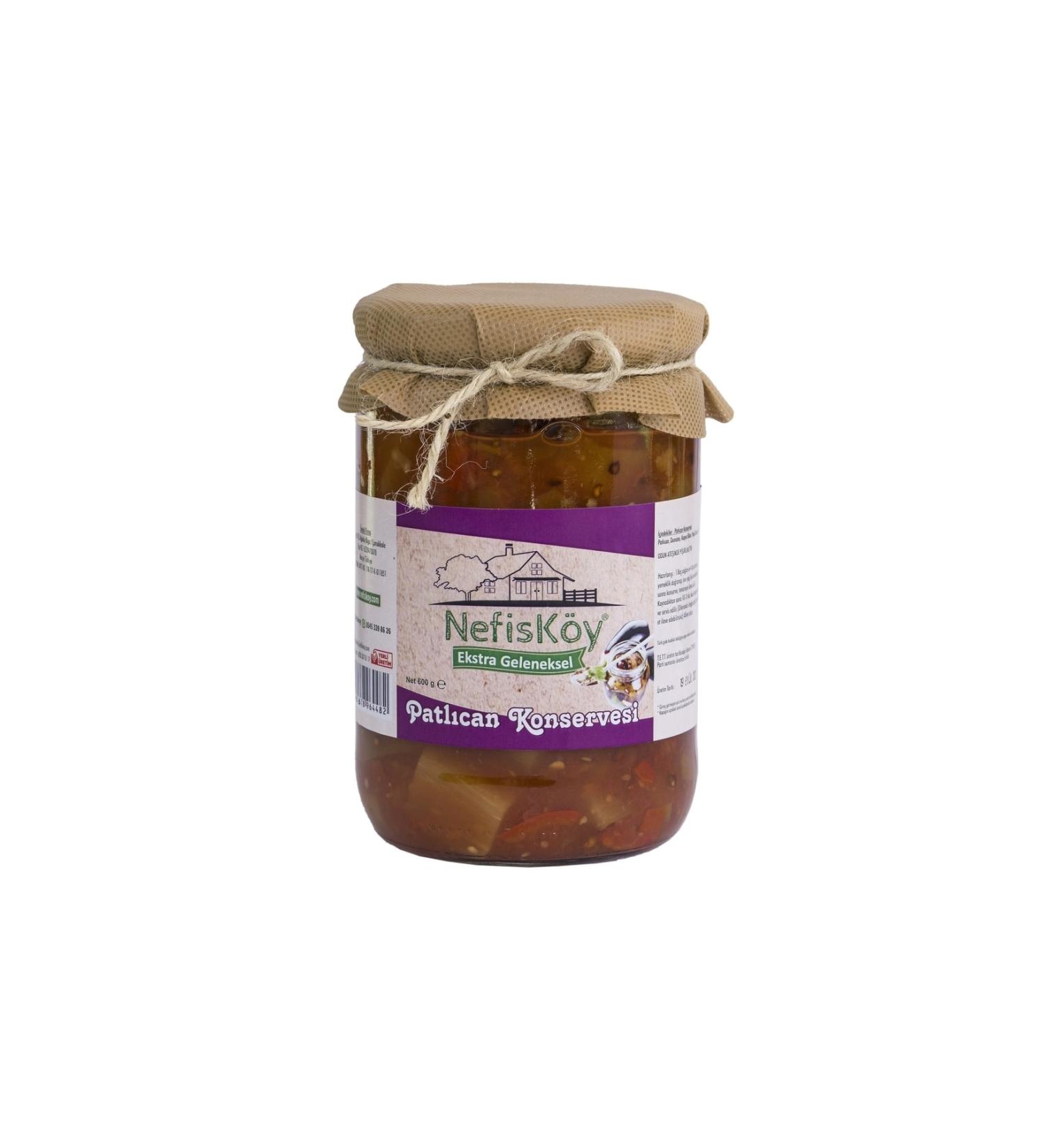 NefisK y Natural Additive-Free Canned Eggplant 600 gr