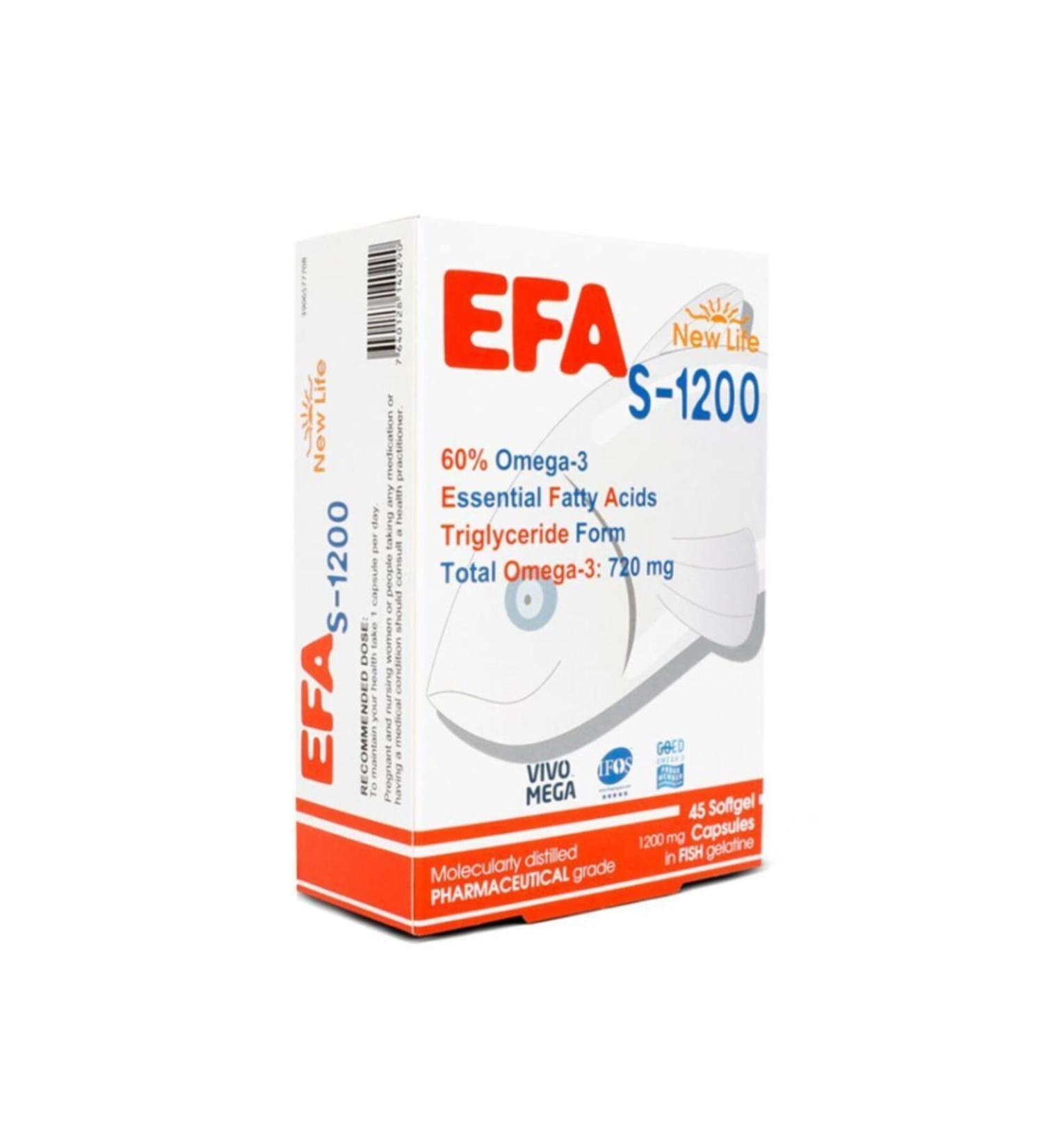 New Life Efa S 1200 Mg 45 Capsules 2 Pieces