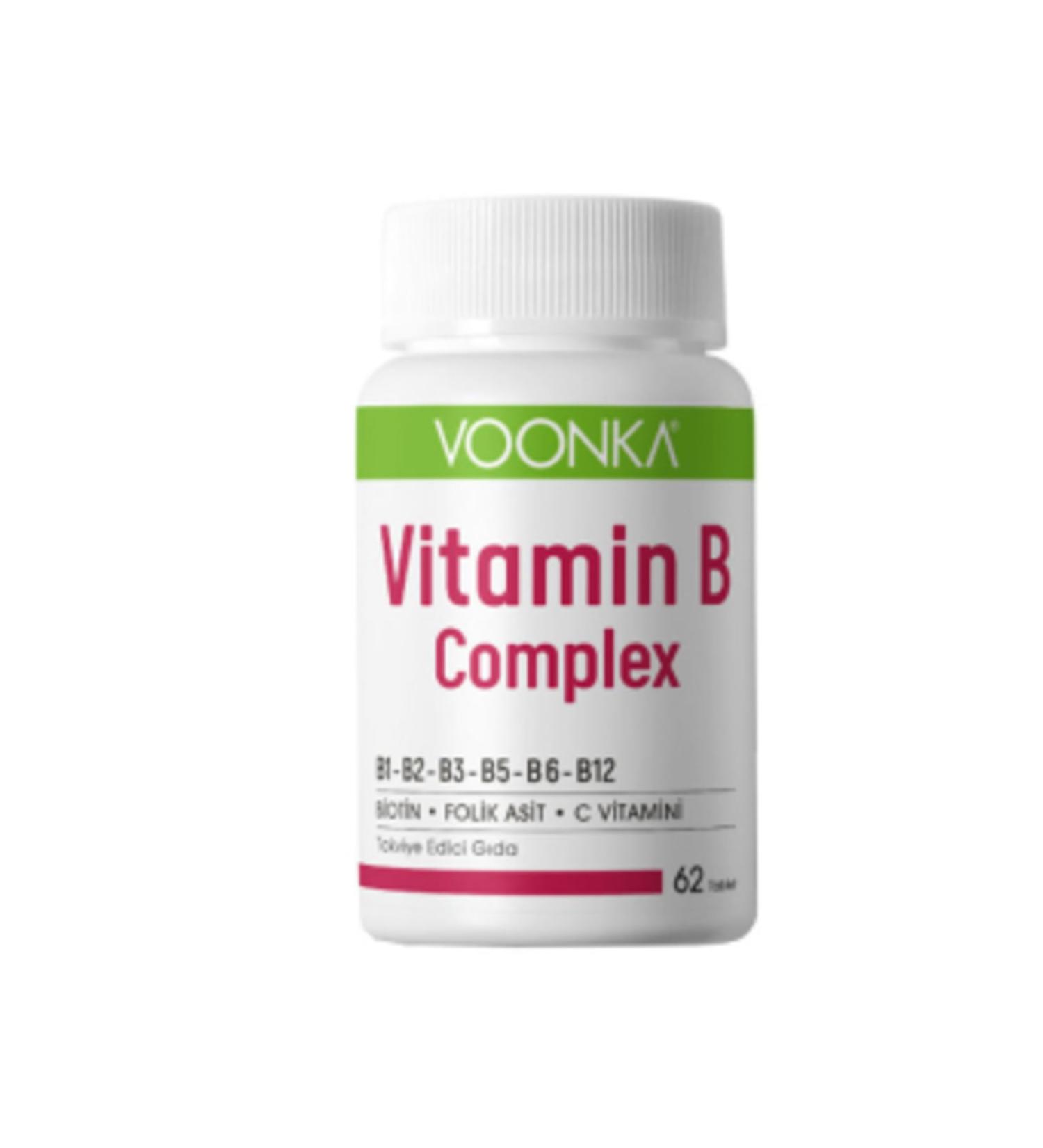 NOVAFACE STD Voonka Vitamin B Complex 62 Tablets Vitamin B Support (SINGLE)