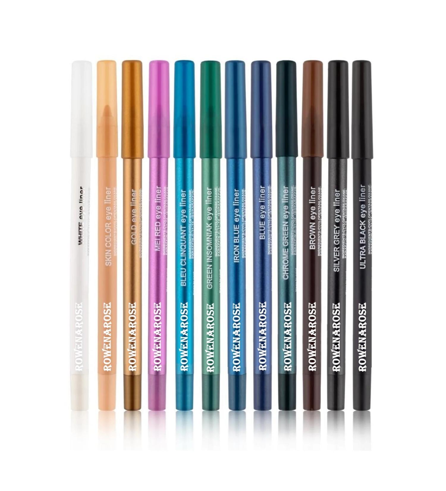 ROWENAROSE 12 Colors Neon Ultra Oil Gel Eyeliner Colorful Eyeliner