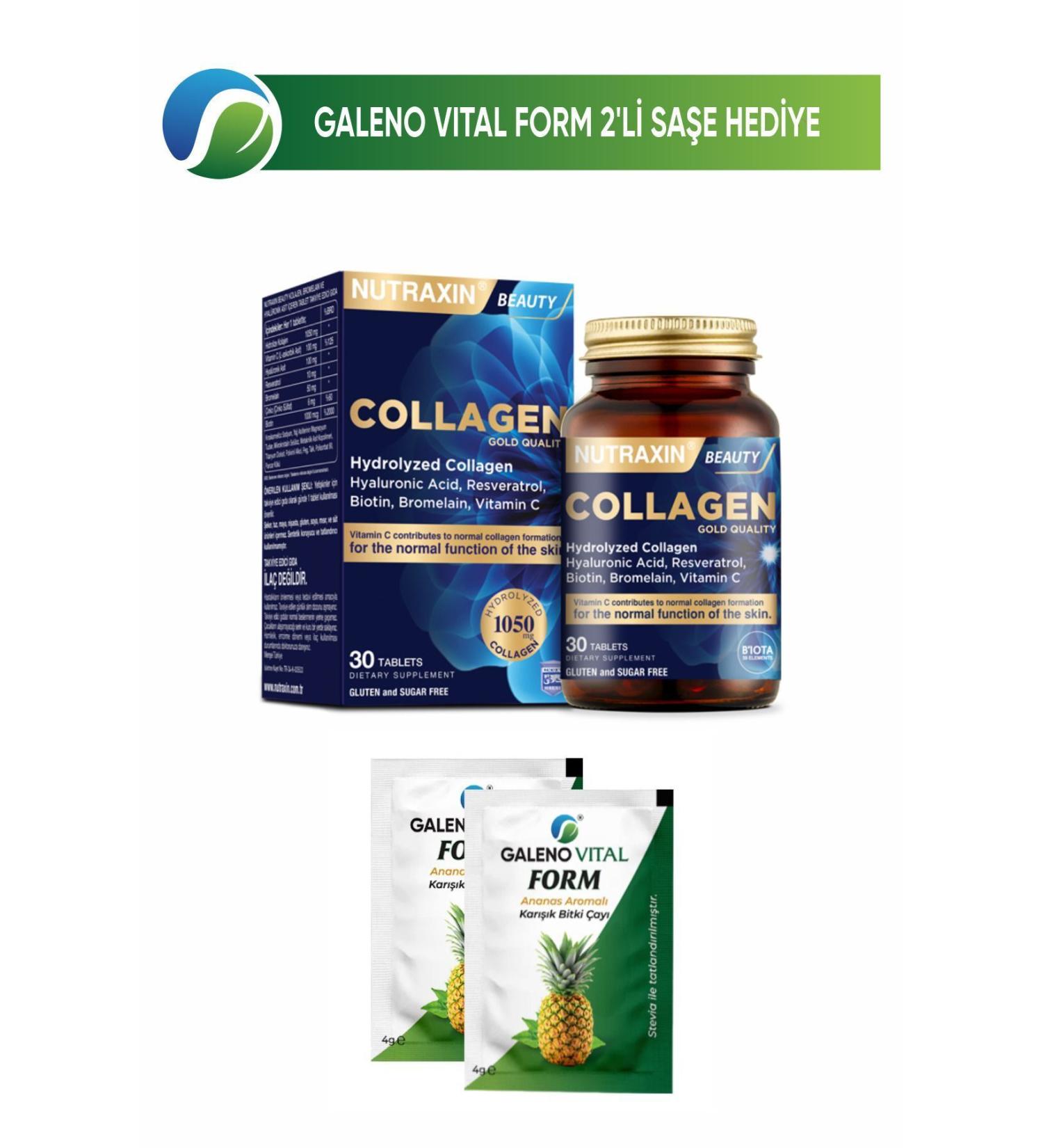 Nutraxin Beauty Collagen 30 Tablets Galeno V. Form 2 Sachets