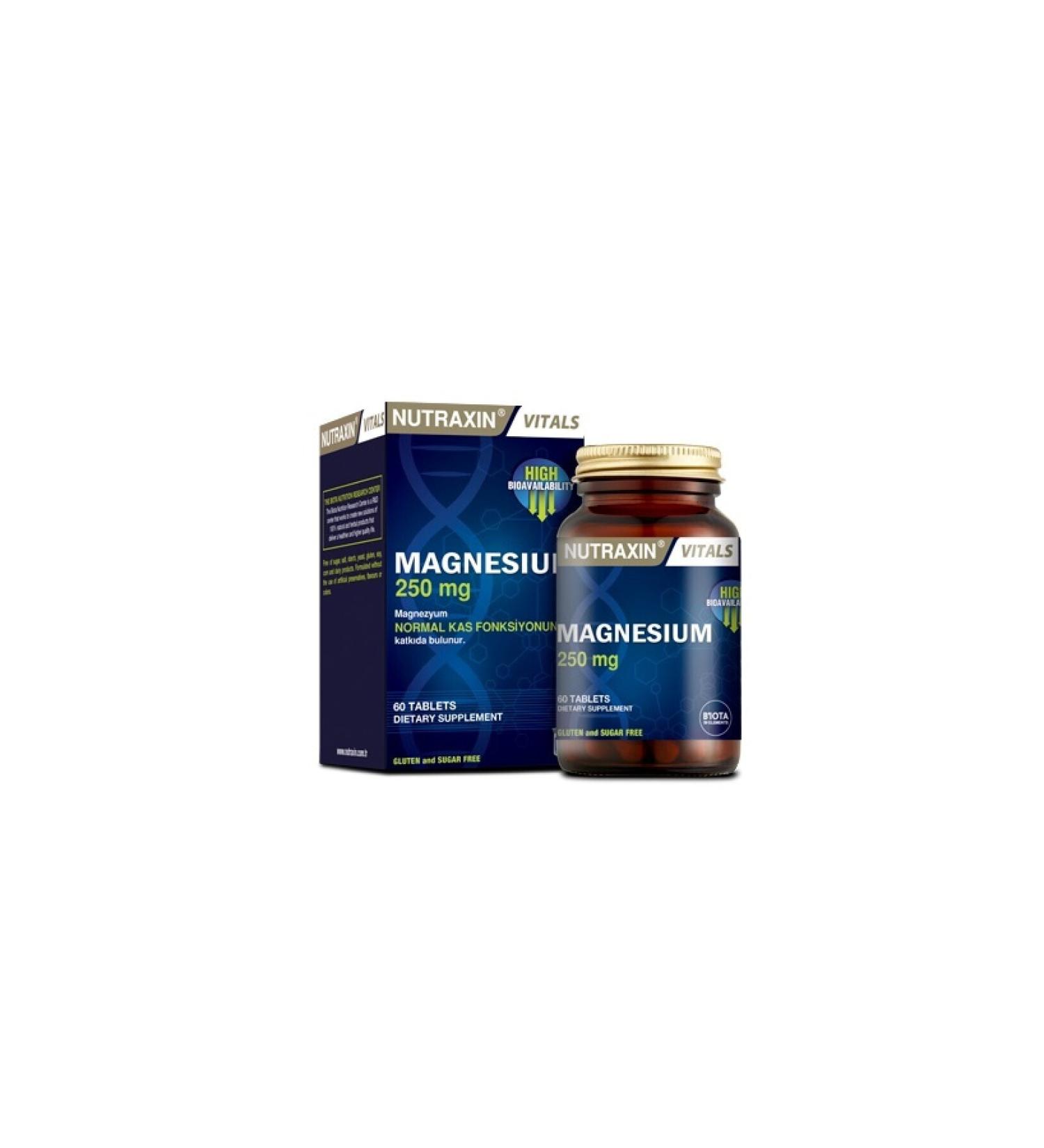 Nutraxin Magnesium Contributing to Normal Muscle Function 60 Tablets x3