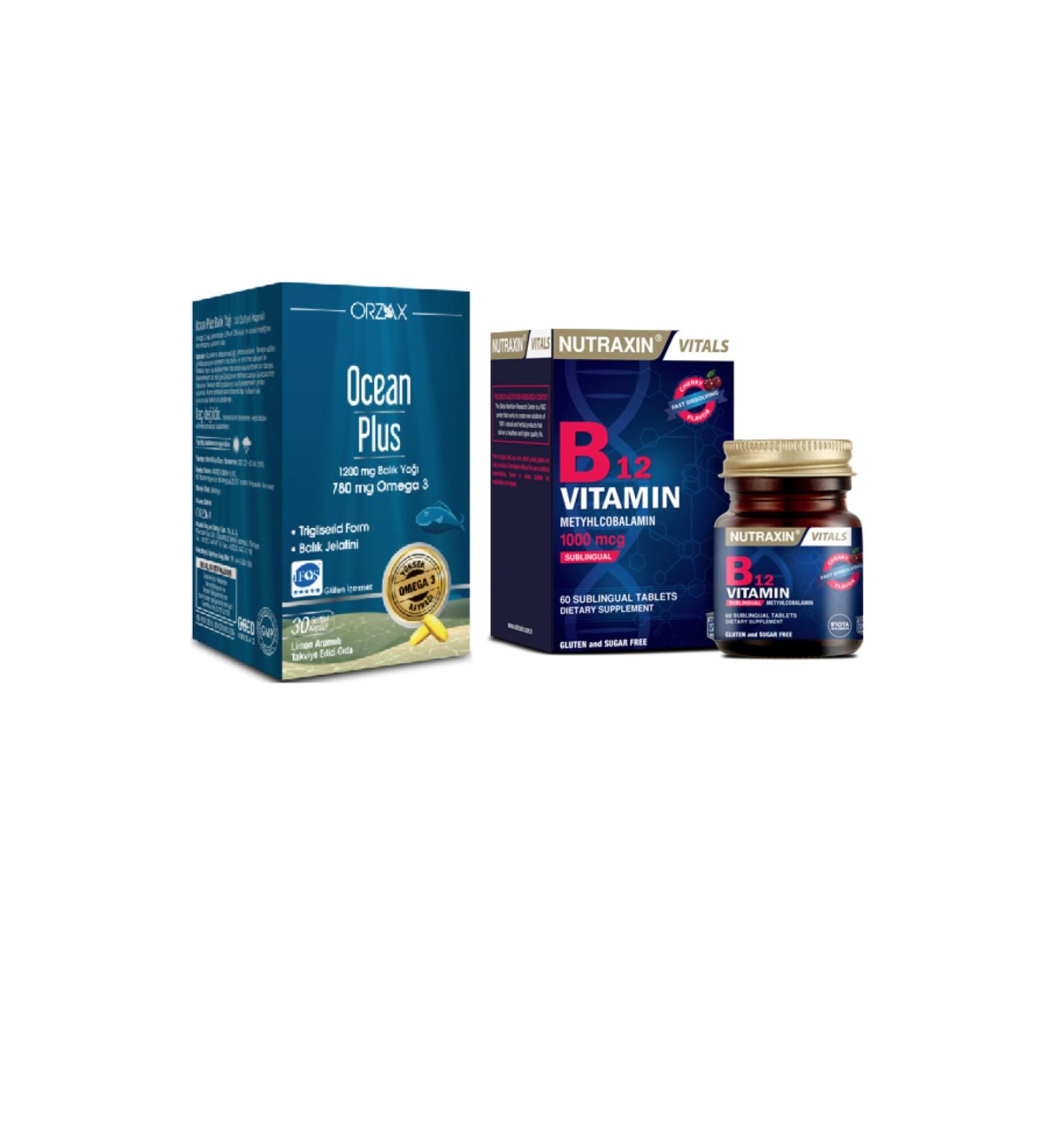 Nutraxin Hydrolyzed Collagen 1050 Mg 30 Tablets + Biotin 5000mcg 30 Tablets + Vitamin D3 120 tablets