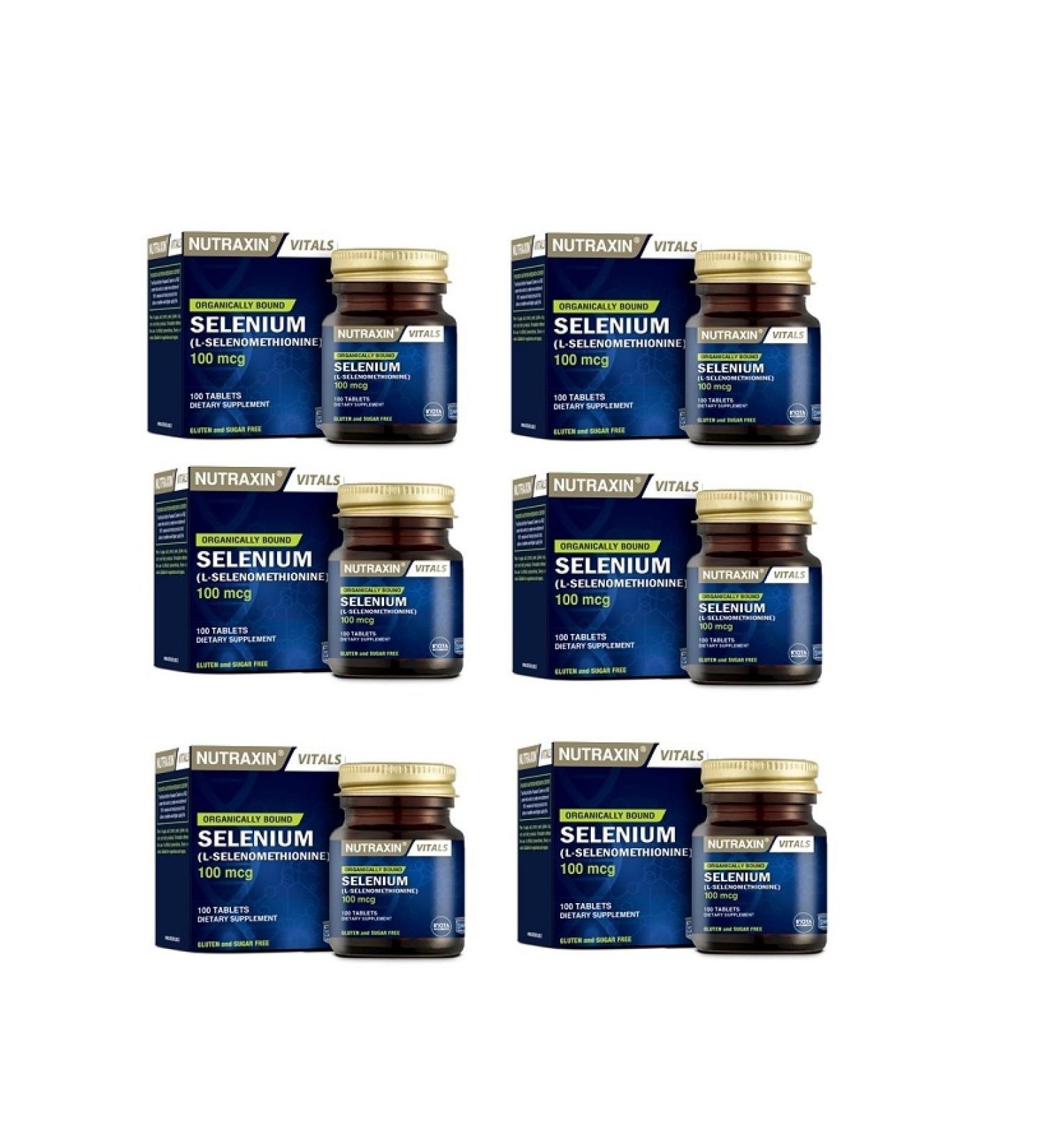 Nutraxin Sugar-Free Selenium 100 Tablets x6