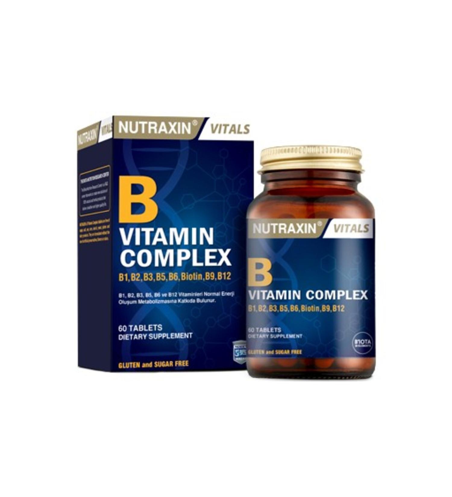 Nutraxin Vitamin B Complex 60 Capsules (SINGLE)