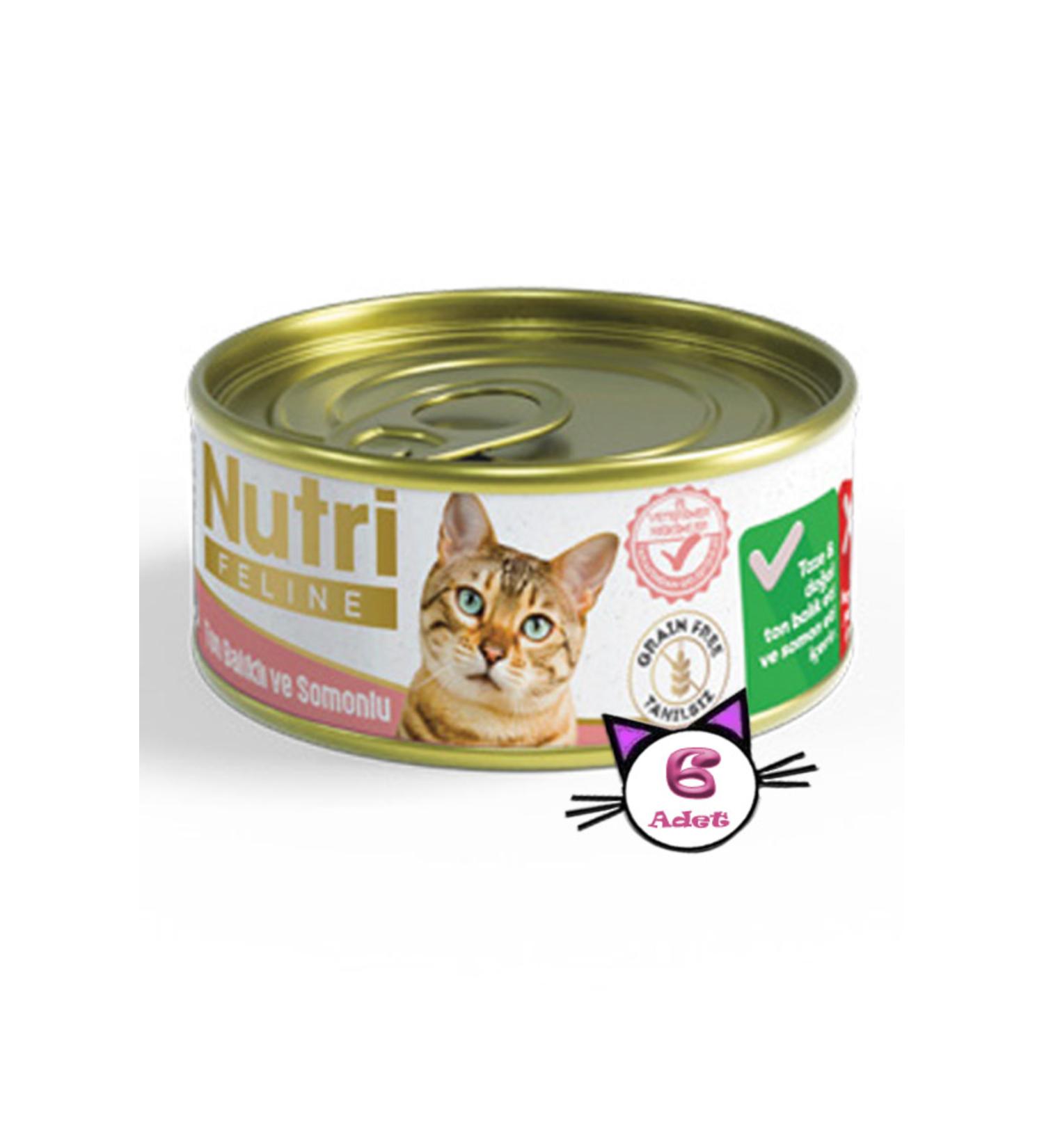 Nutri Feline 85gr Tuna Salmon Grain-Free 6pcs Wet Cat Food