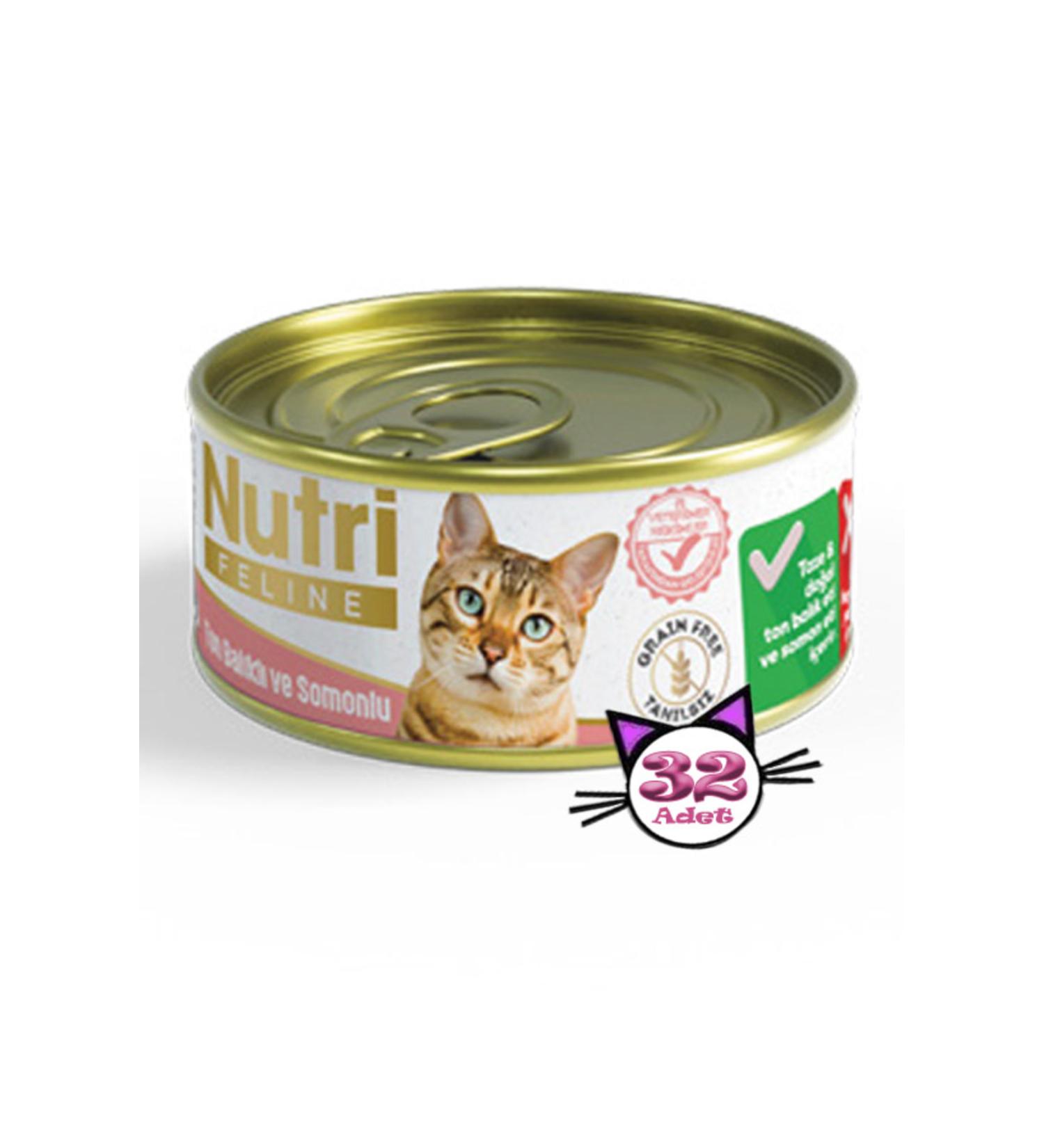 Nutri Feline 85gr Tuna Salmon Grain-Free 32pcs Wet Cat Food