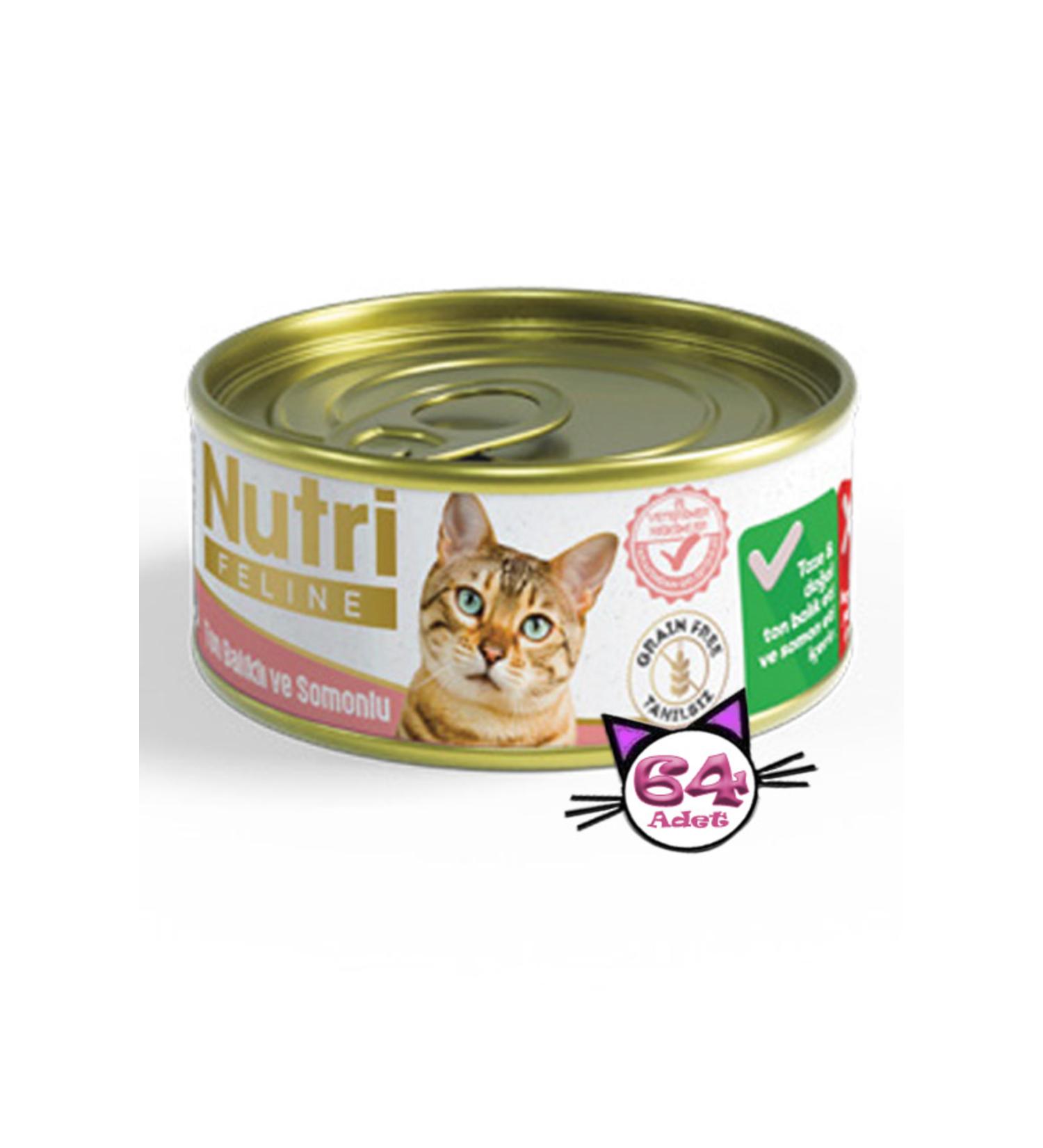 Nutri Feline 85gr Tuna Salmon Grain-Free 64pcs Wet Cat Food