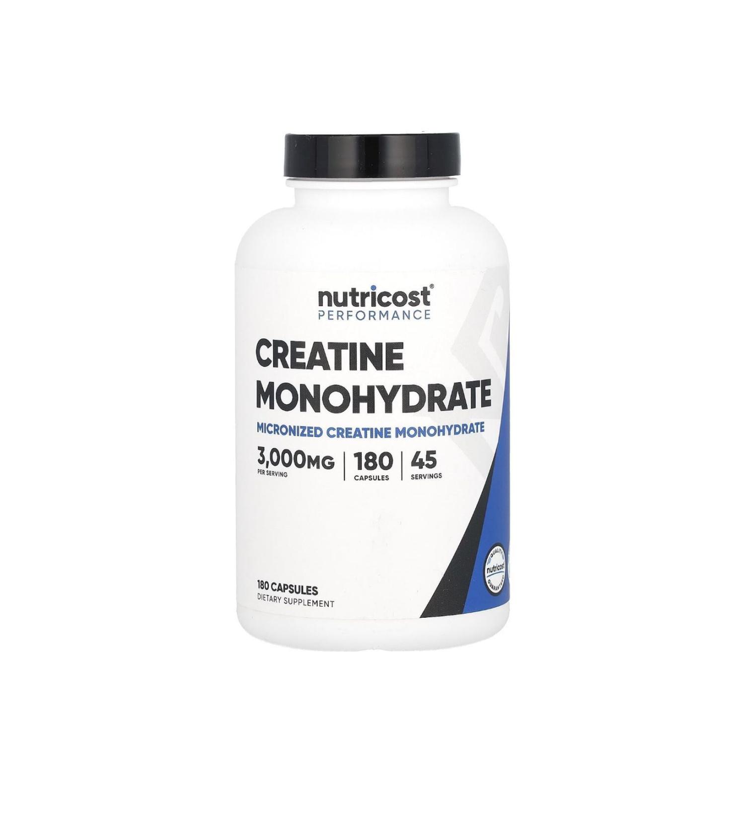 Nutricost Creatine Monohydrate 3000 Mg 180 Capsules