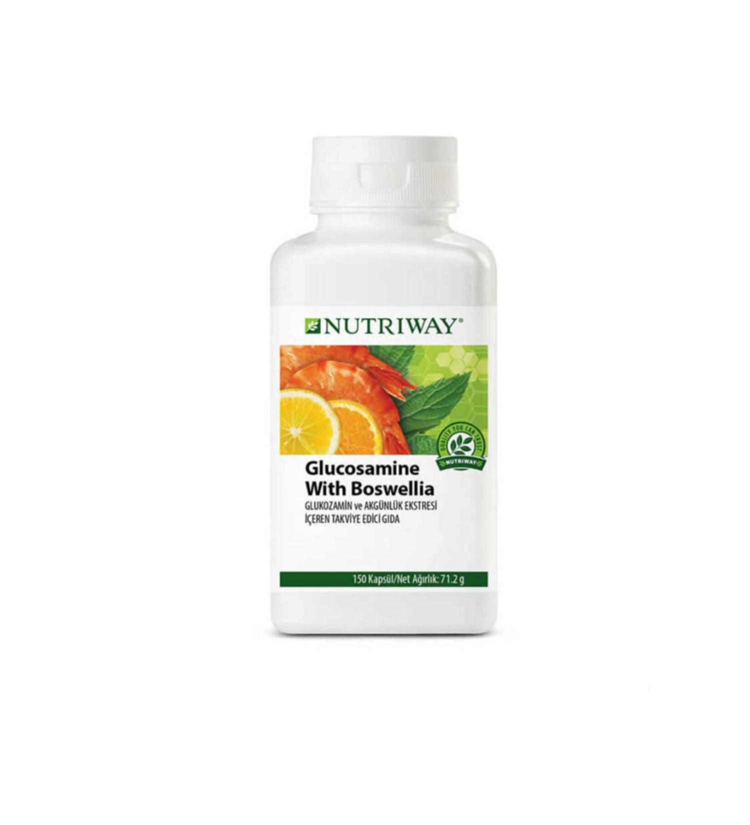 Nutriway Glucosamine With Boswellia (150 CAPSULES)knee fluid loss supplement