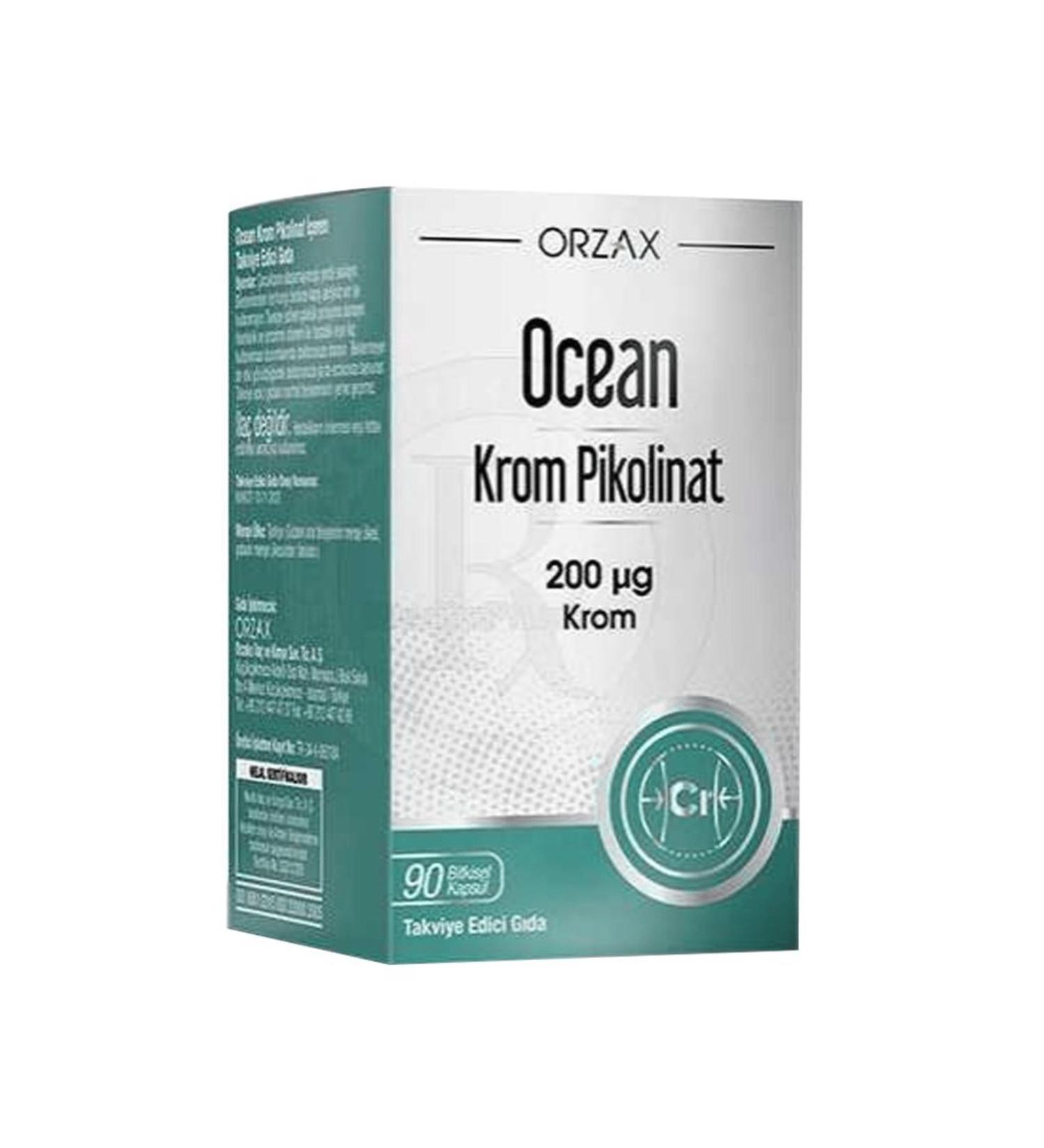 Ocean Chromium Picolinate 200 Mcg 90 Capsules Food Supplement