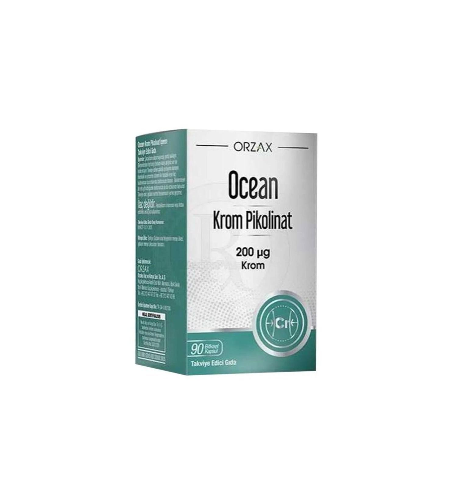 Ocean Chromium Picolinate 90 Capsules 20 Mcg Food Supplement