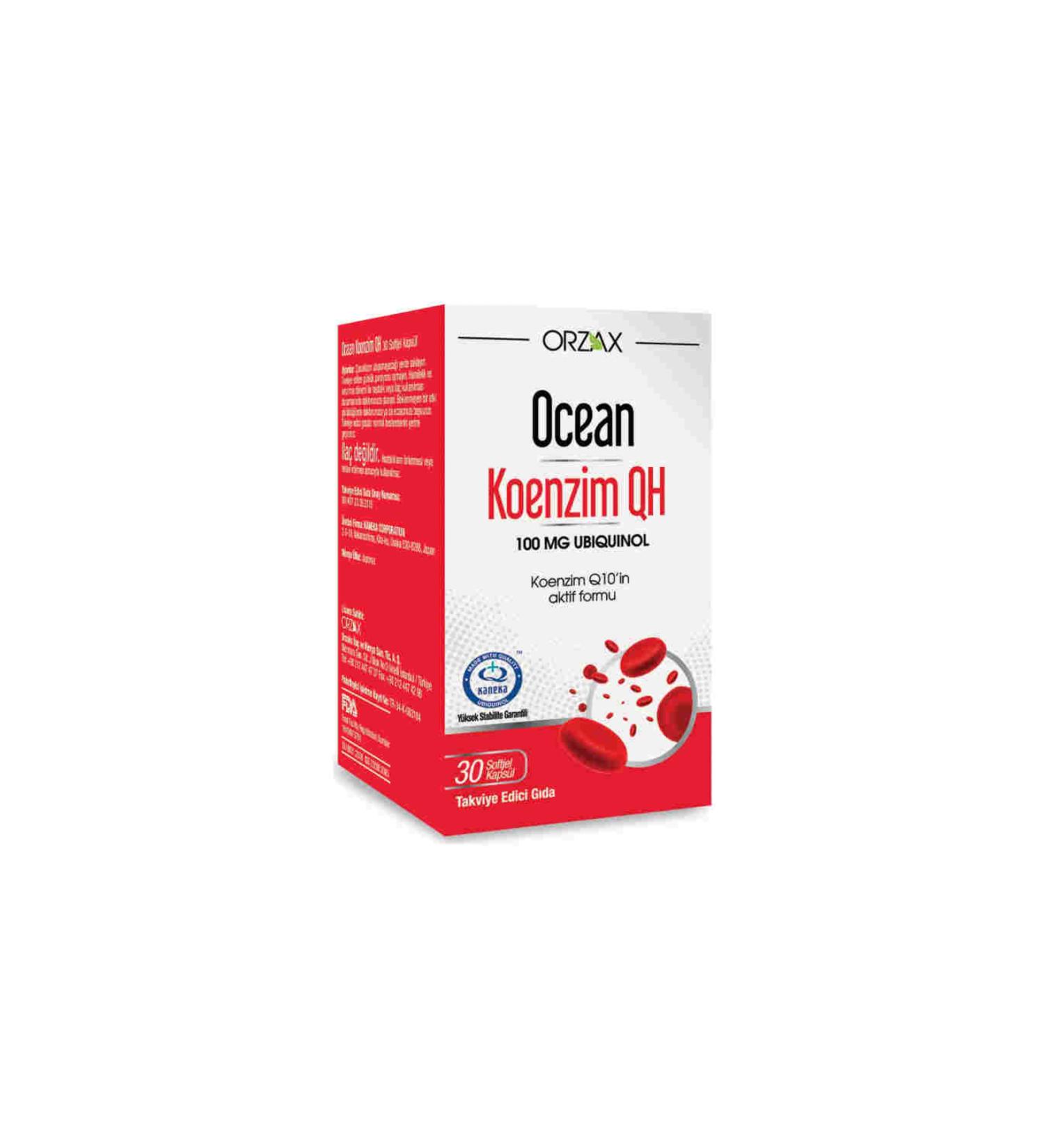 Ocean Coenzyme QH 30 Capsules Food Supplement Containing Coenzyme Q10 (Ubiquinol)