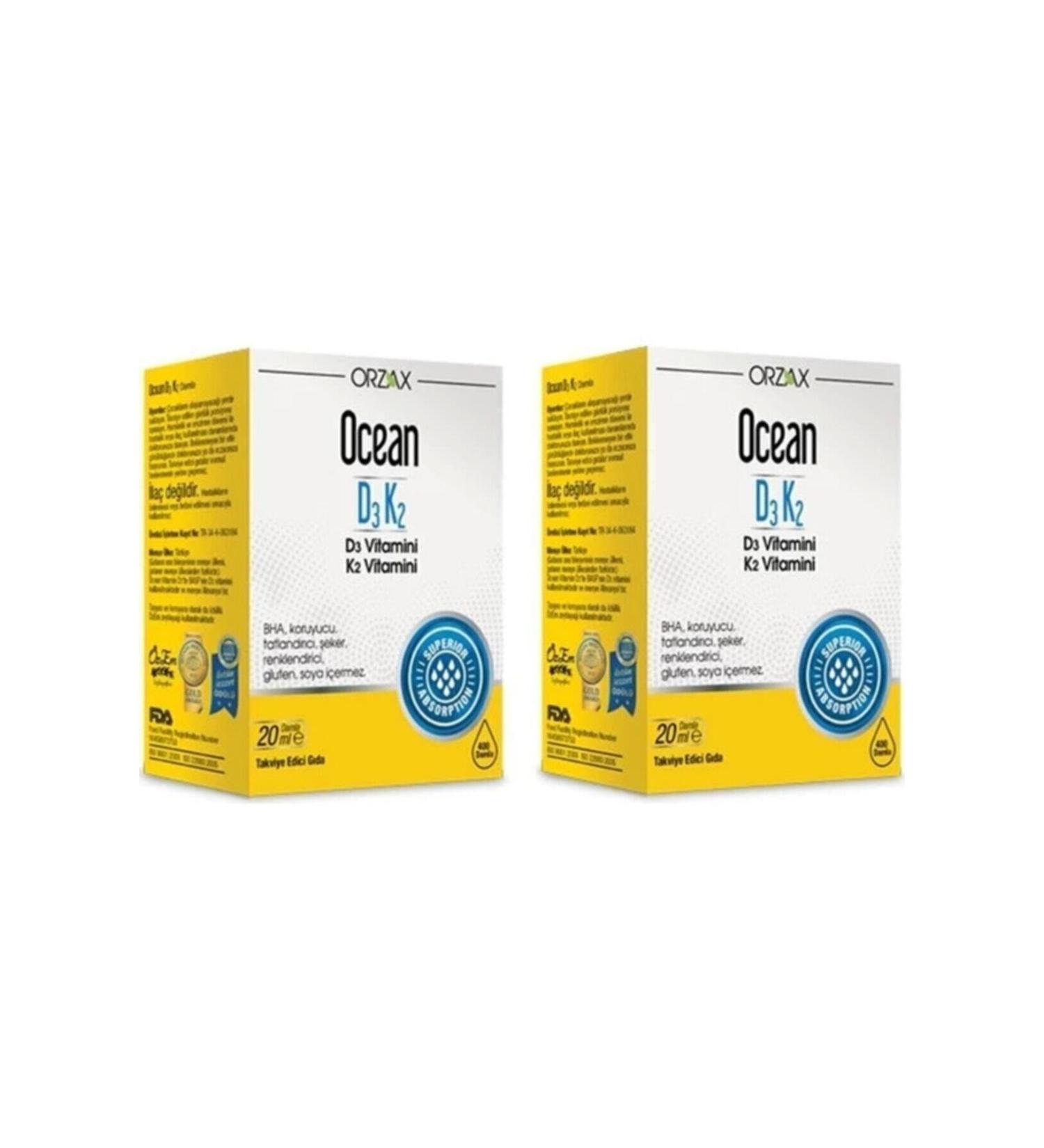Ocean D3k2 Drop 20 ml X 2 Pieces