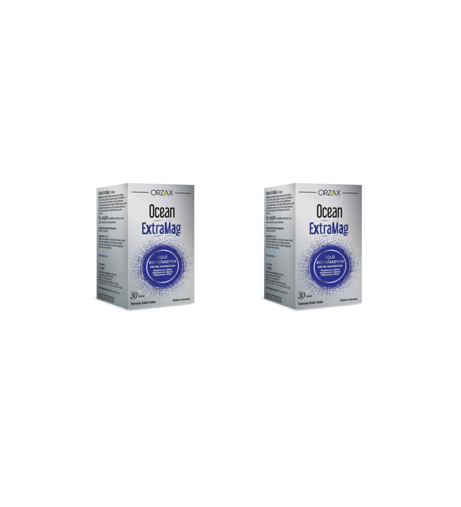 Ocean Extramag 200 Mg Magnesium 30 Tablets 2 Pack
