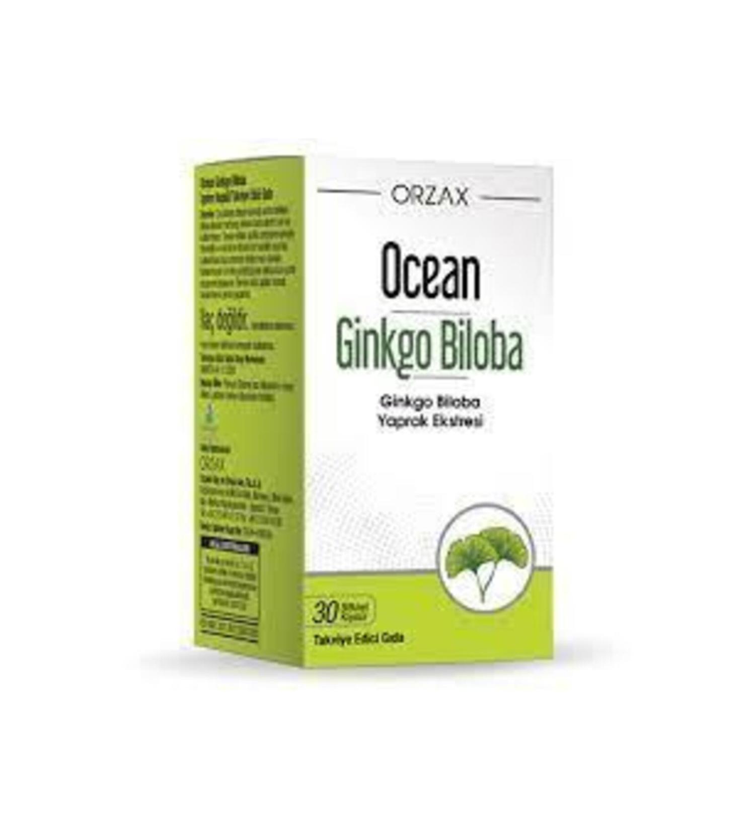 Ocean Ginkgo Biloba Food Supplement 30 Herbal Capsules