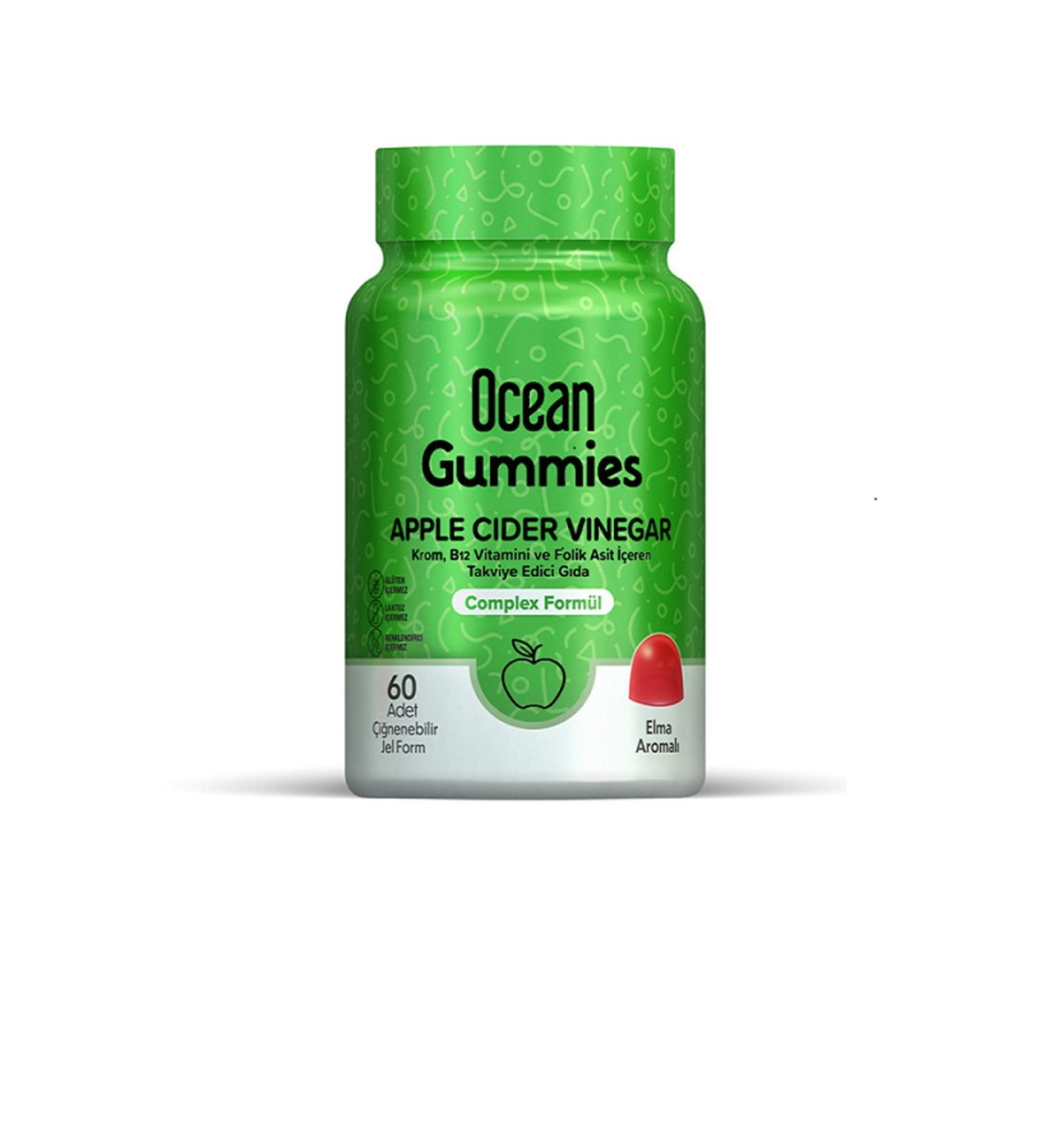 Ocean Gummies Apple Cider Vinegar 60 Chewable Form