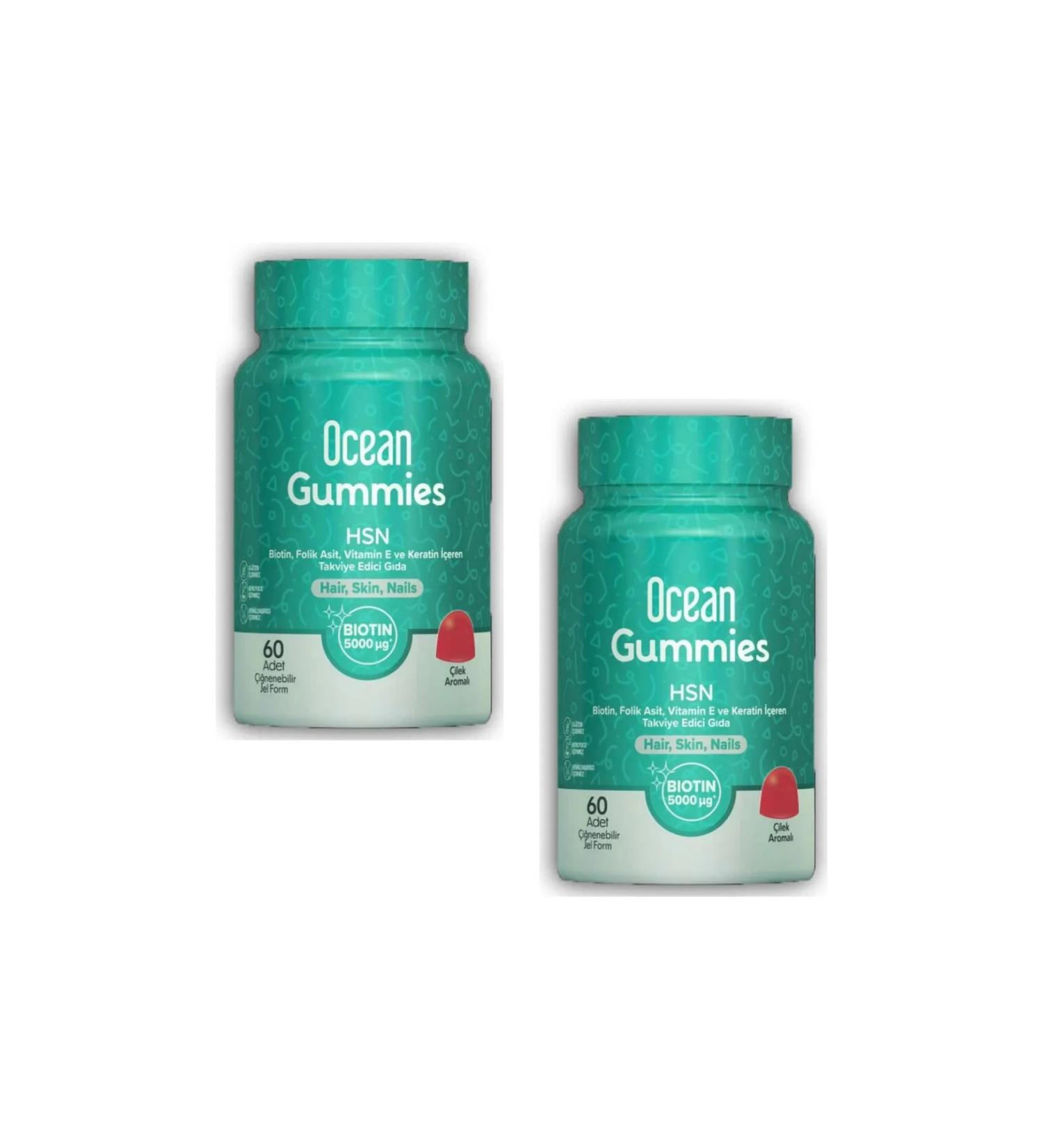 Ocean GUMMIES HSN 60 Pieces Chewable Gel Form X2