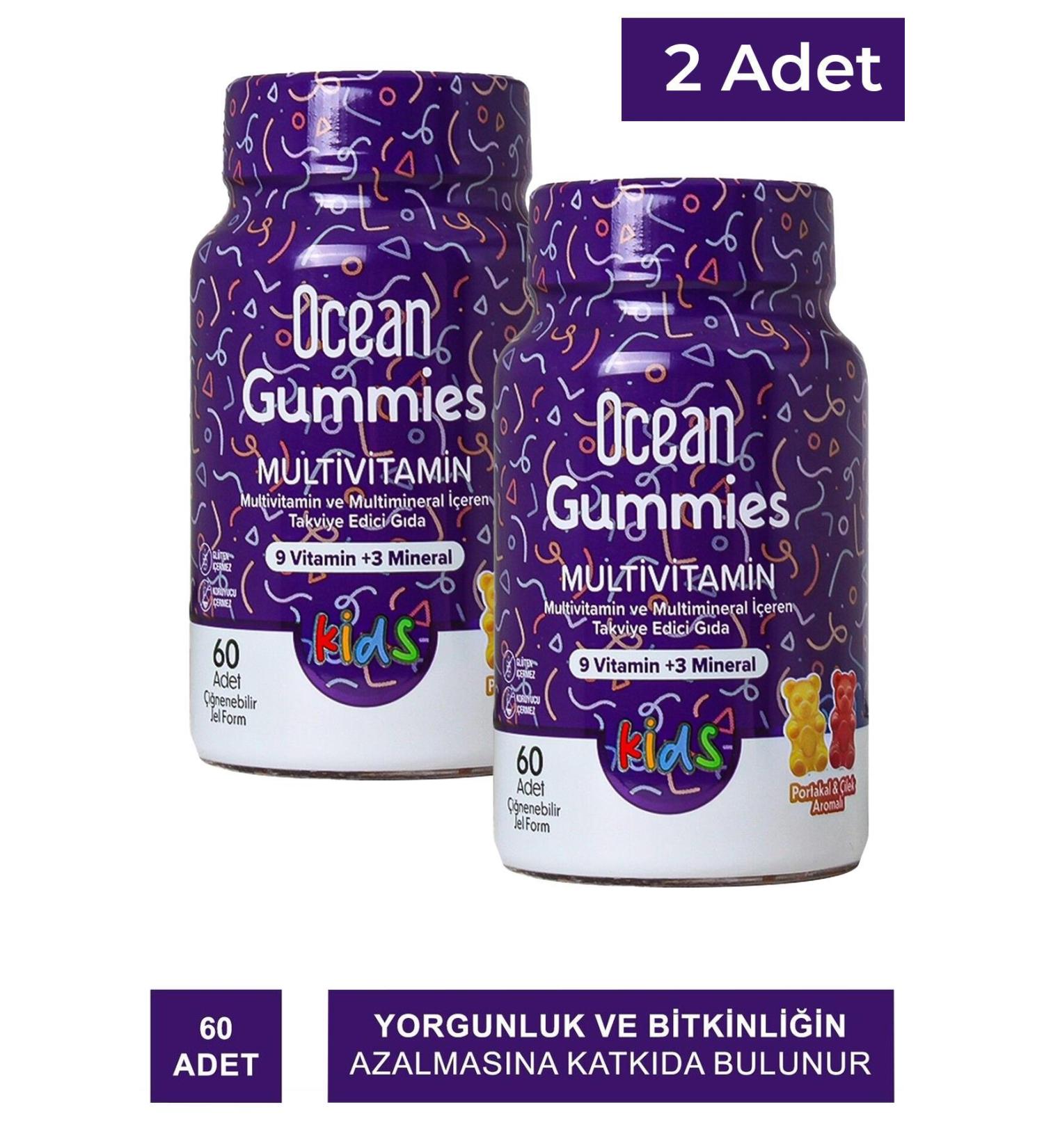 Ocean Gummies Multivitamin 60 Chewable Gel Form 2 Pieces