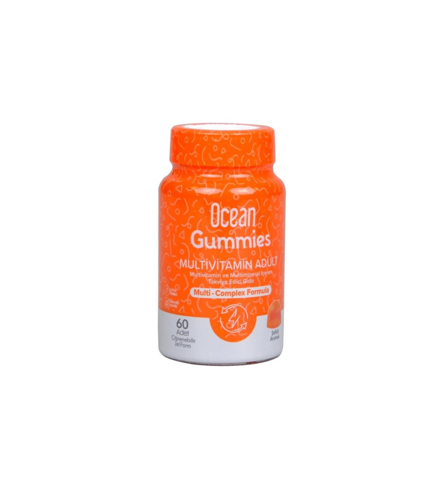 Ocean Gummies Multivimatimin Adult Food Supplement 60 Pieces Chewable Gel Form