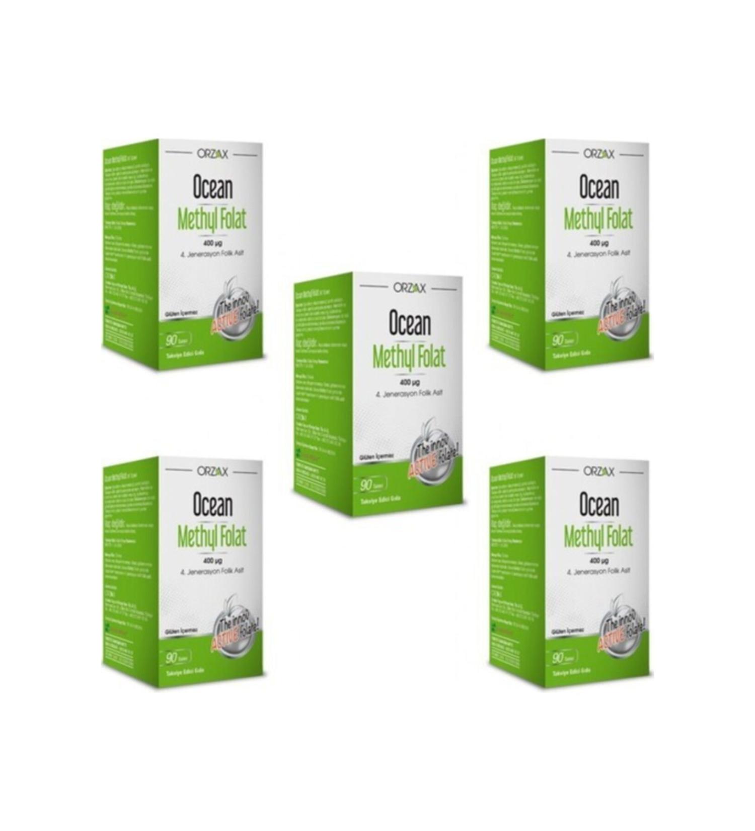 Ocean Methyl Folate 400 Mcg 30 Tablets X5 Pieces