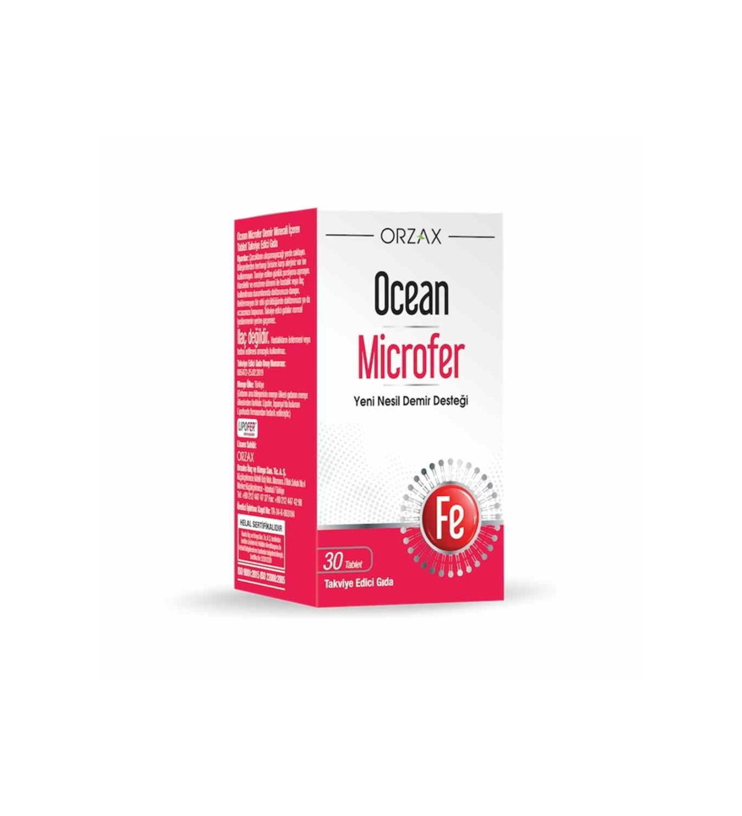 Ocean Microfer FE 30 Tablets Iron Mineral Containing Supplementary Food