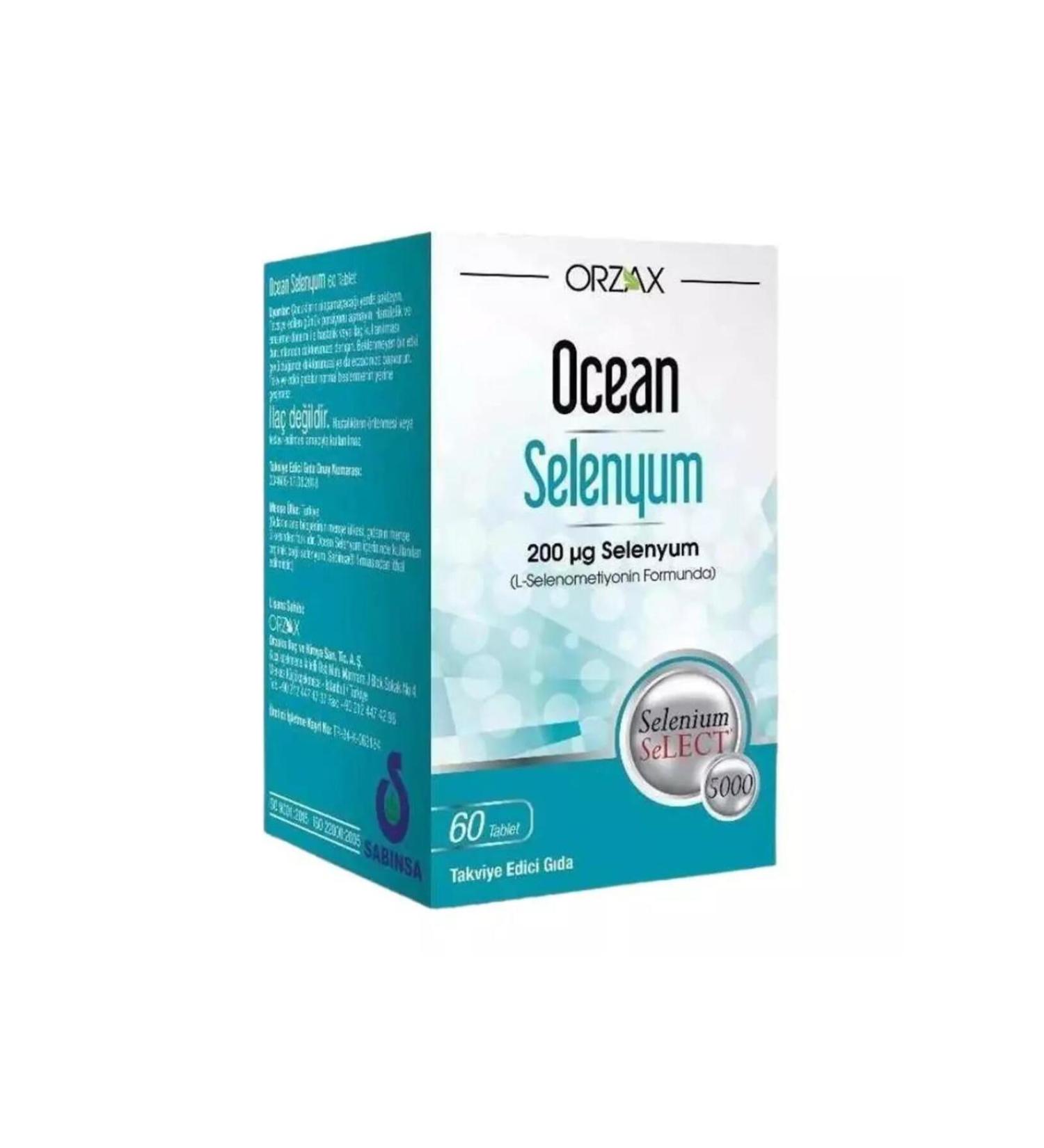 Ocean Selenium 200 Mcg 60 Tablets + Ocean Picozinc Zinc Picolinate 30 Capsules