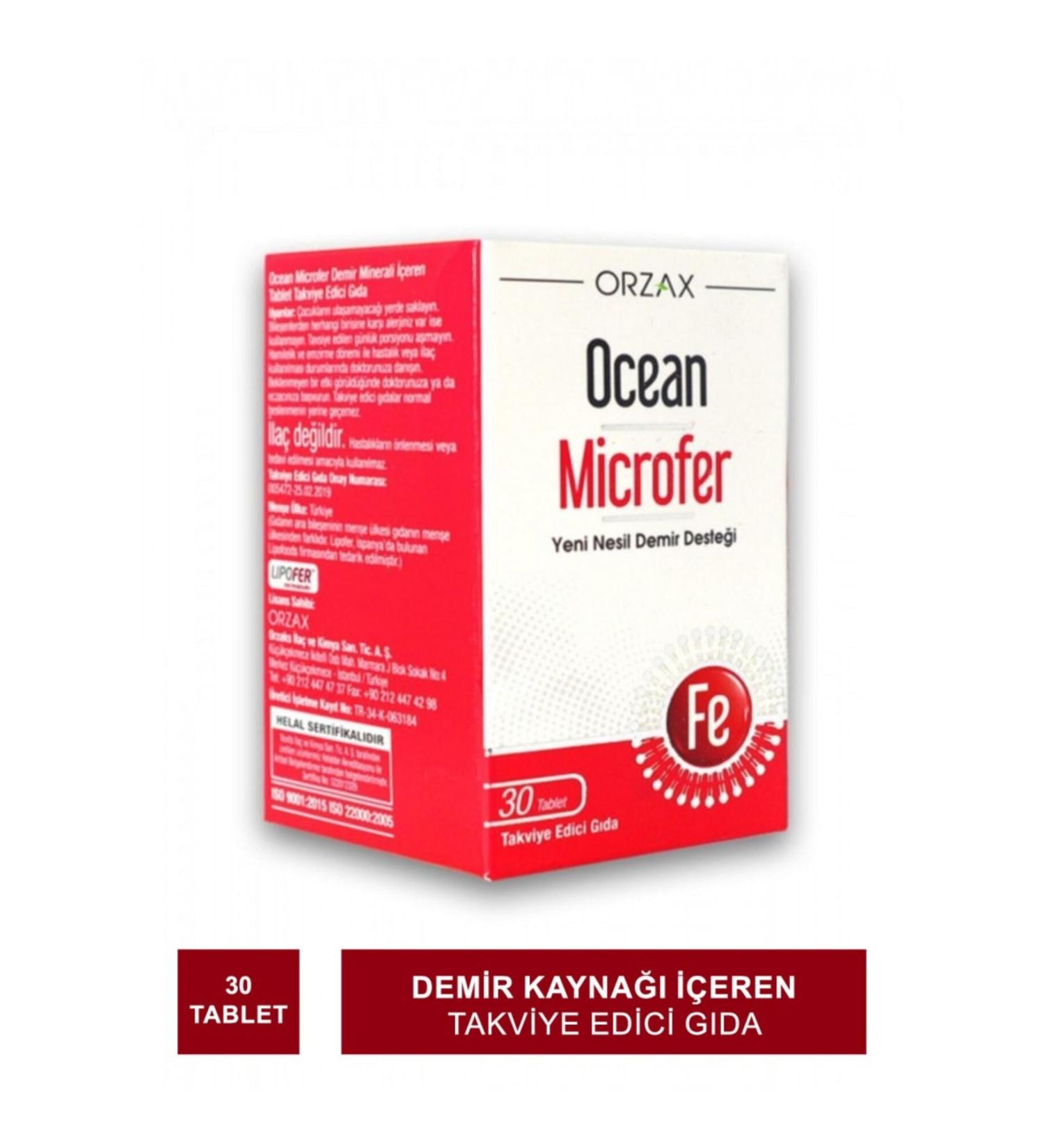 Ocean Microfer 30 Tablets Food Supplement