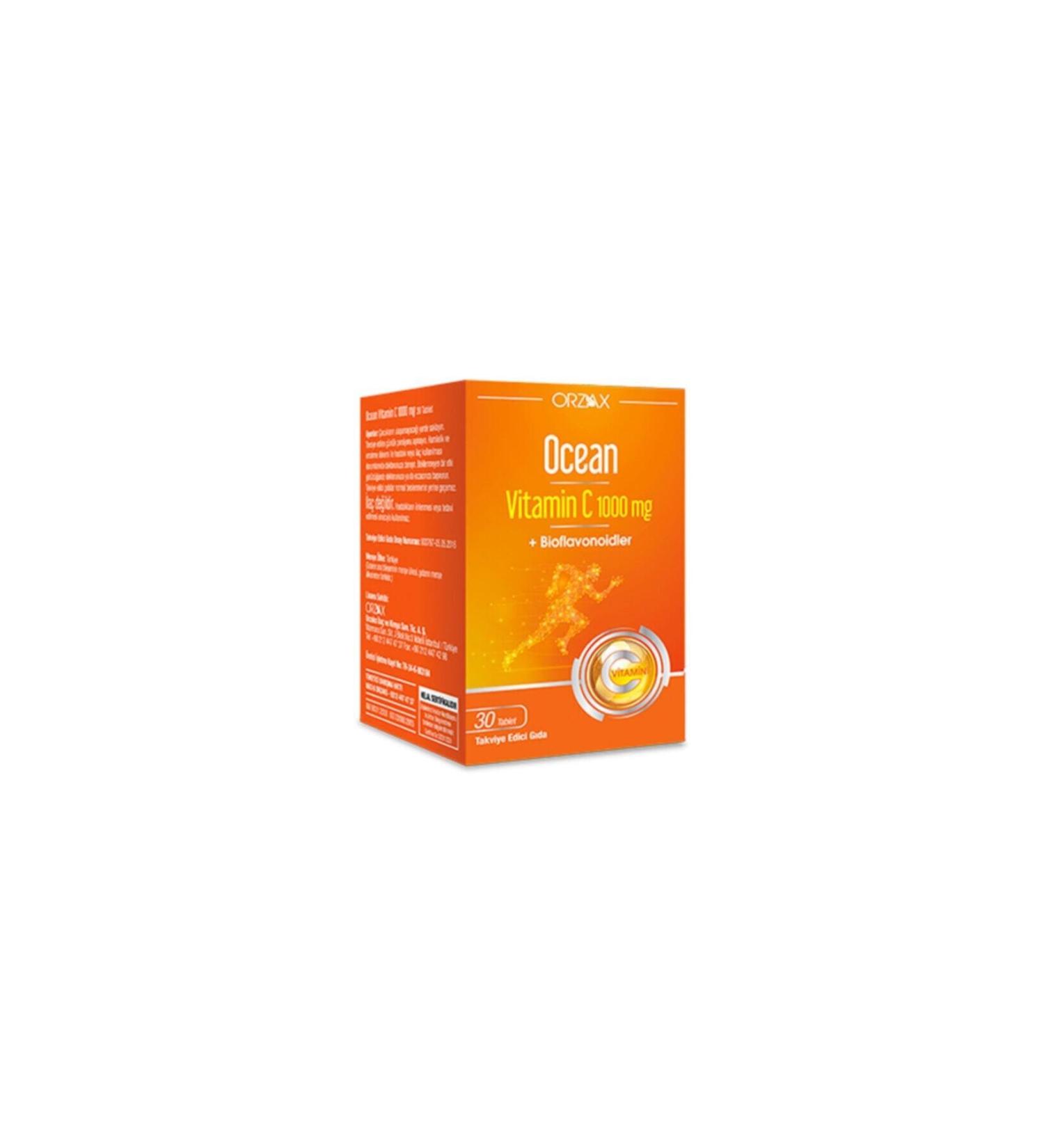 Ocean Ocean Vitamin C 1000 Mg 30 Tablets + 500 Mg 60 Capsules Lemon Flavored Fish Oil