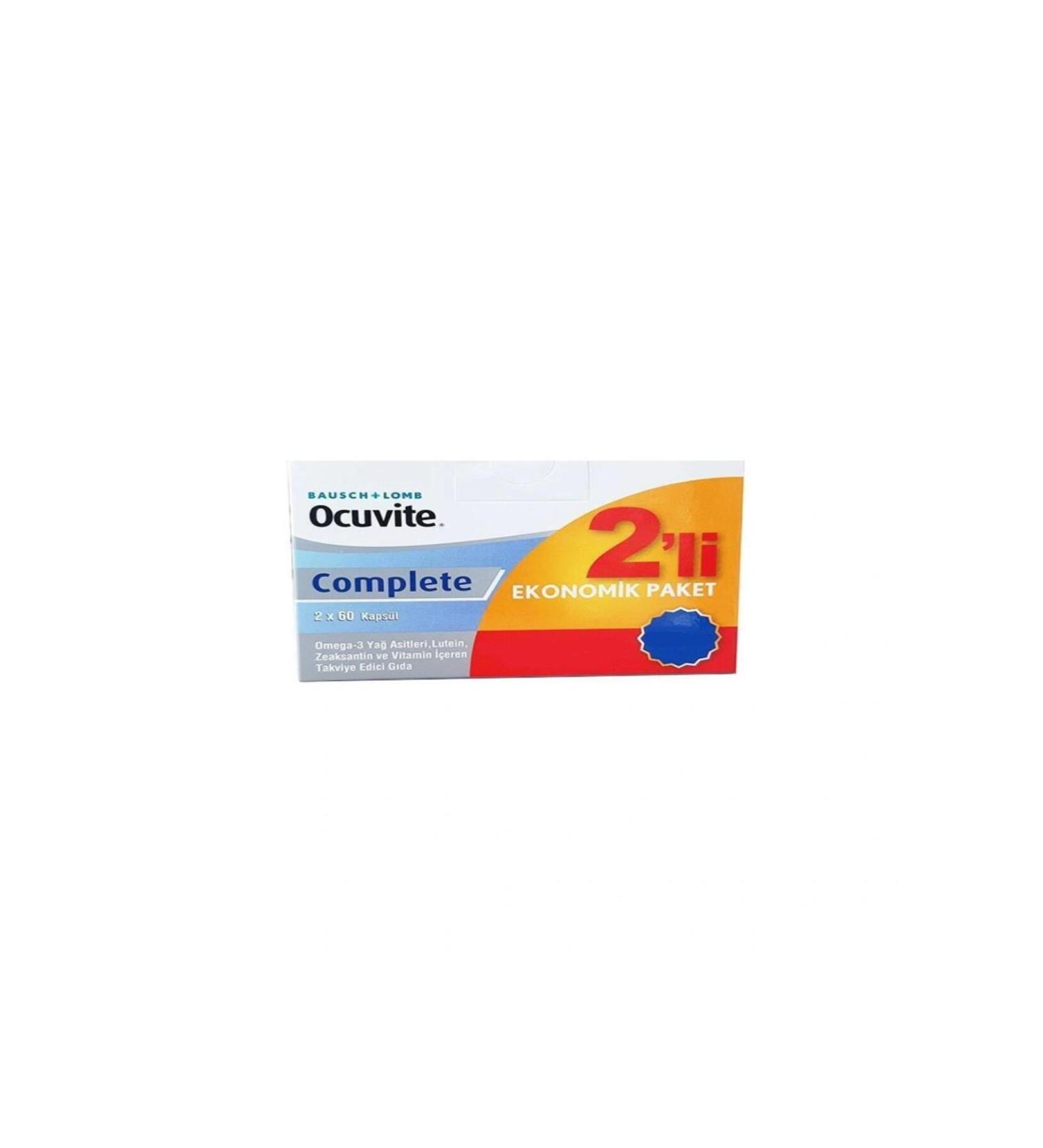 Ocuvite Complete Bausch & Lomb 60 Capsules Double Campaign