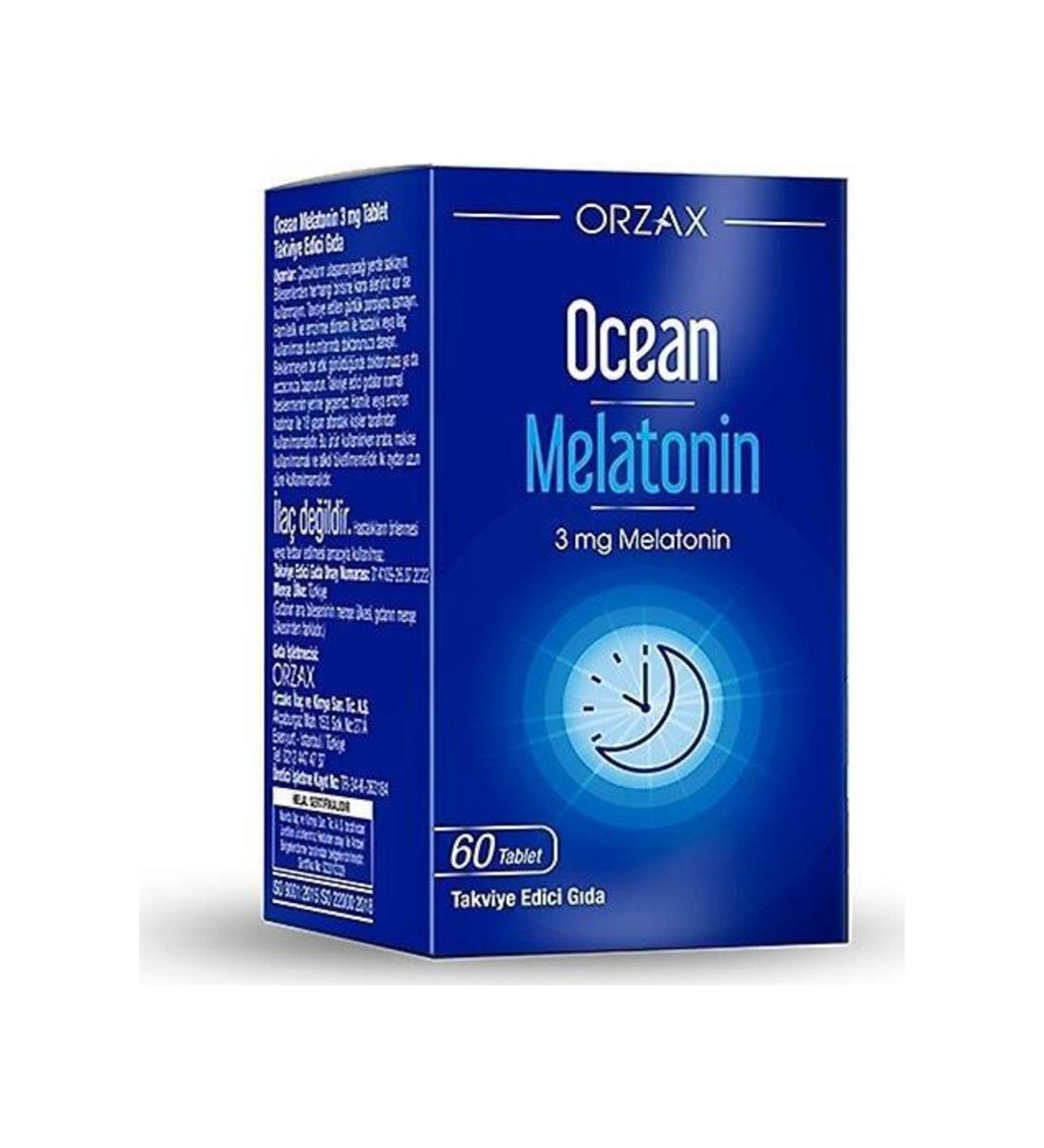 Ocean Orzax Melatonin Dietary Supplement 60 Tablets