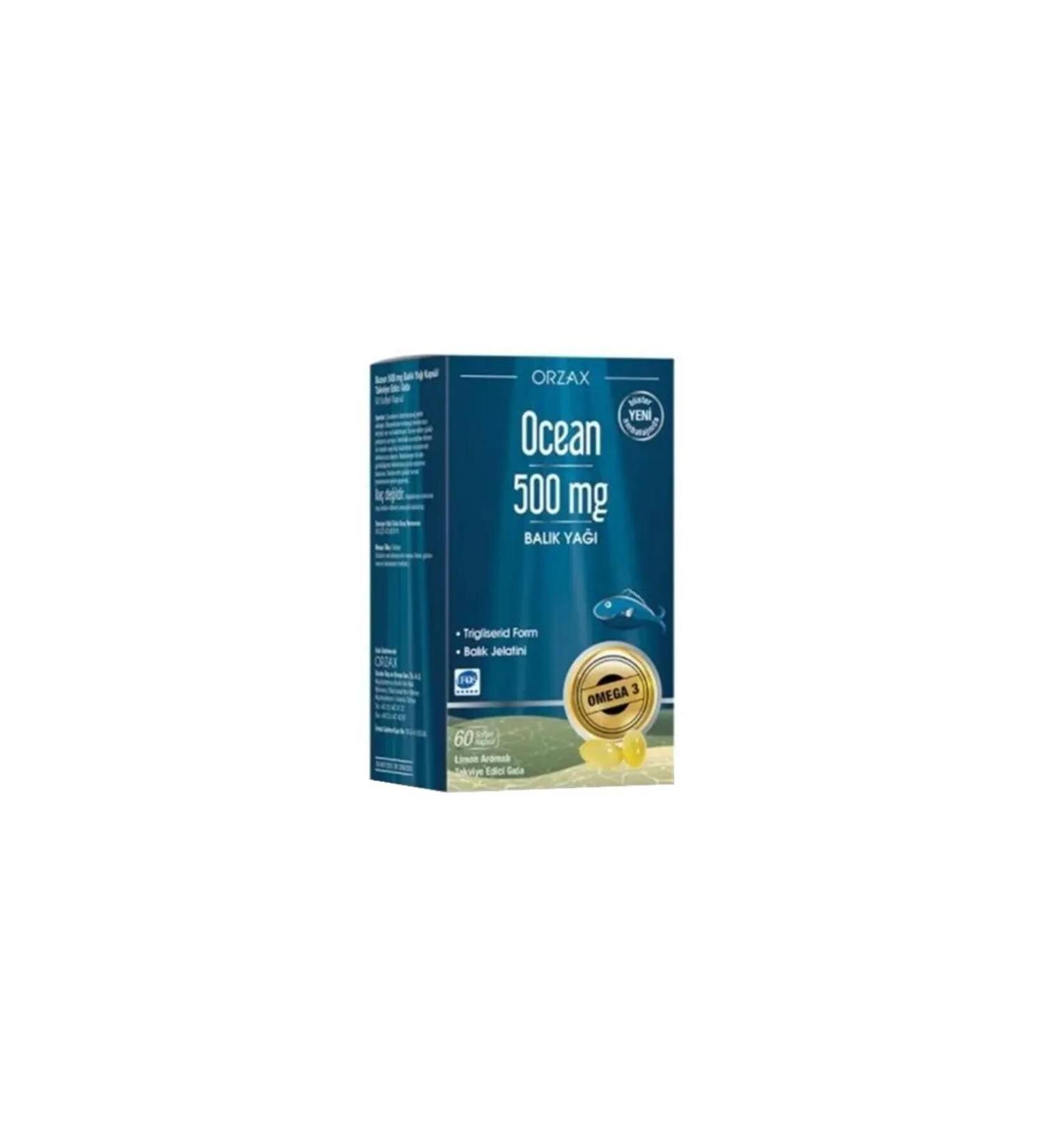 Ocean Orzax Ocean 500 mg Fish Oil 60 capsules -