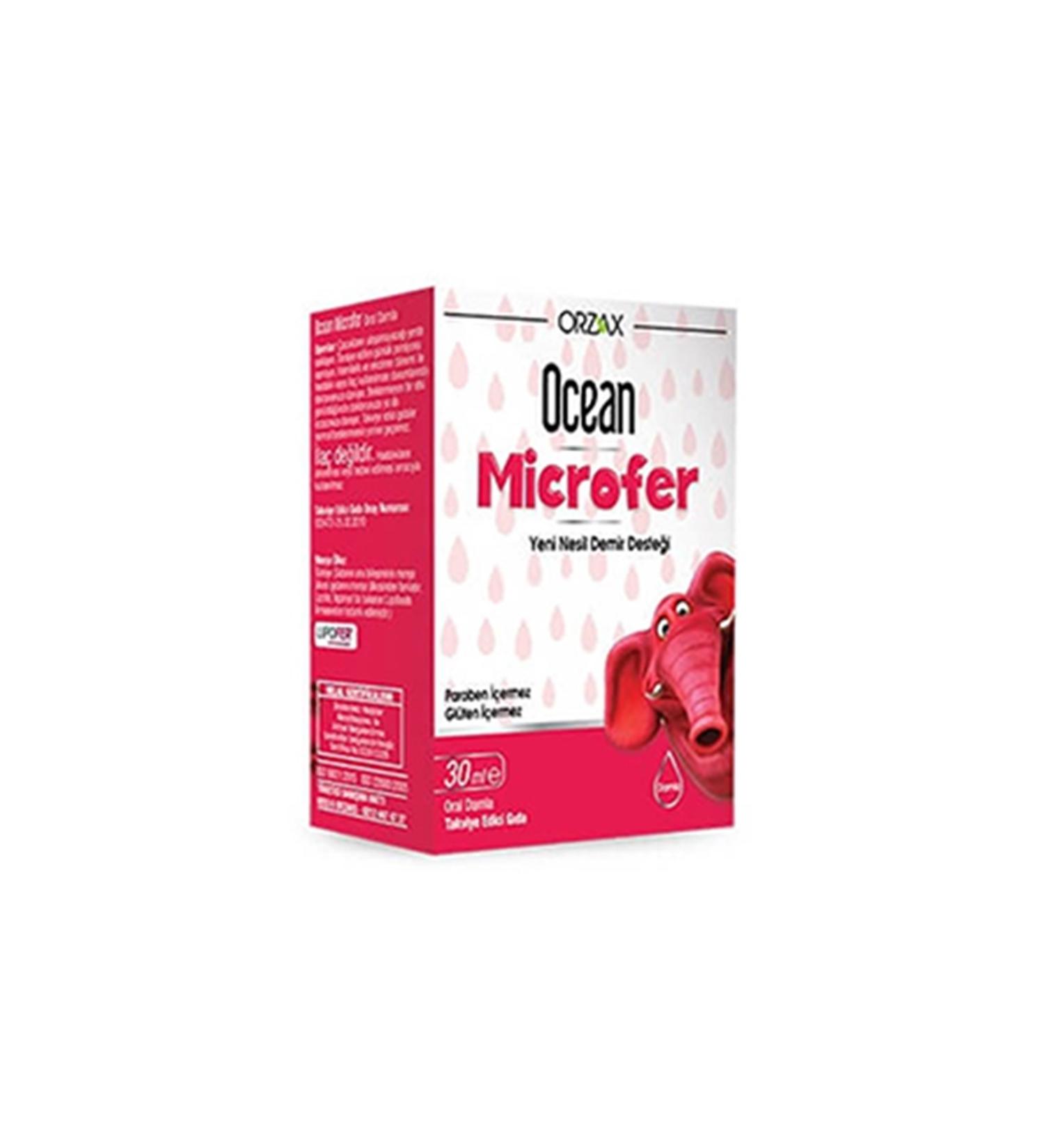 Ocean Orzax Ocean Microfer Drops 30 ml Iron Support is 1 ml per day for children aged 4-10...