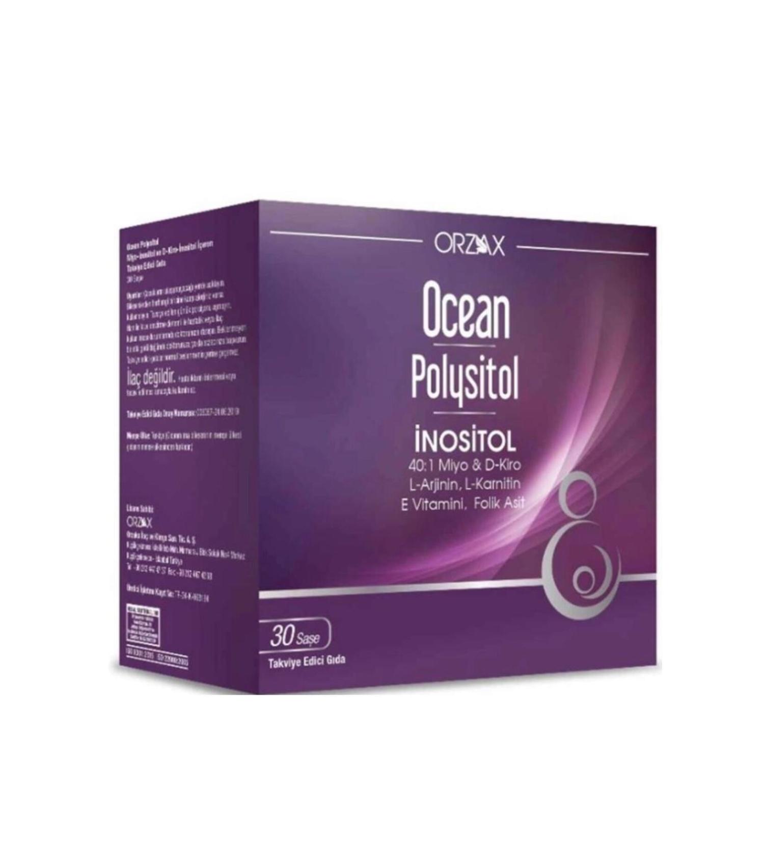 Ocean Orzax Ocean Polysitol Food Supplement 30 Sachets - Folic Acid 400 g