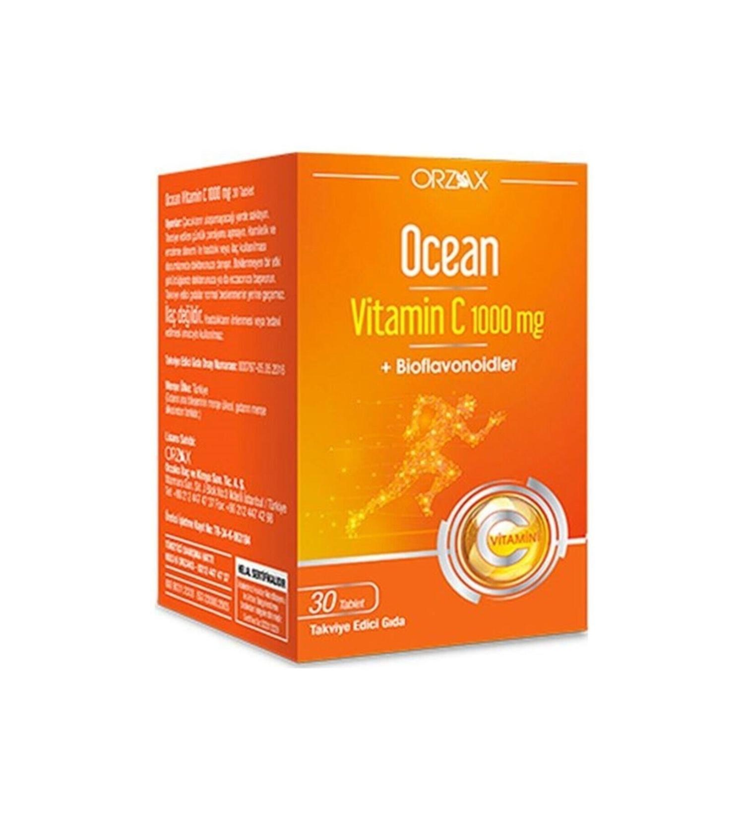 Ocean Orzax Vitamin C 1000mg 30 Tablets