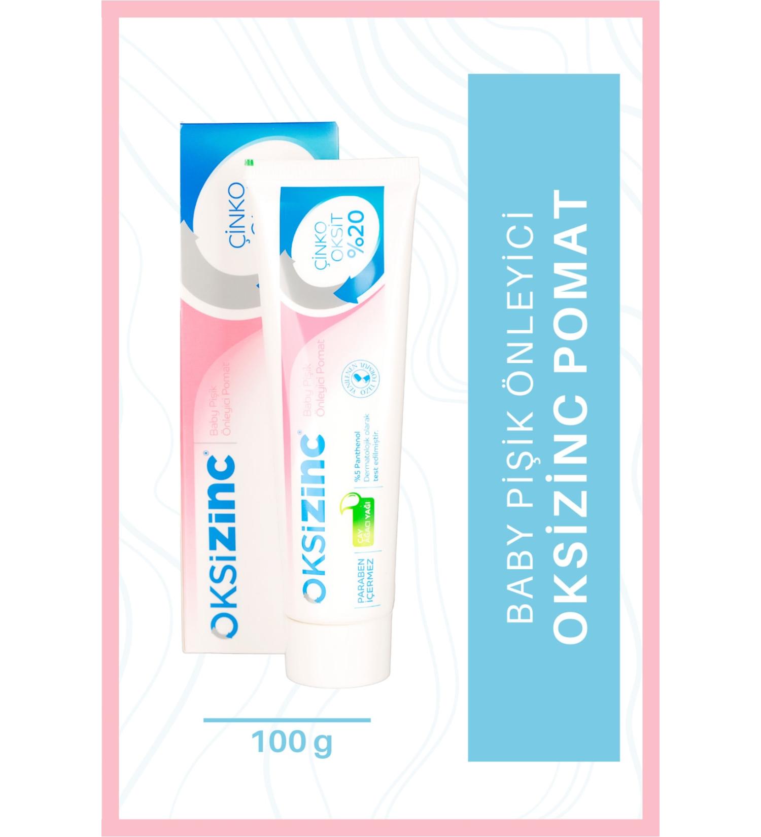 Oksizinc Diaper Rash Cream 0 Herbal Natural Content Tea Tree Oil Zinc Oxide 100 Gr.